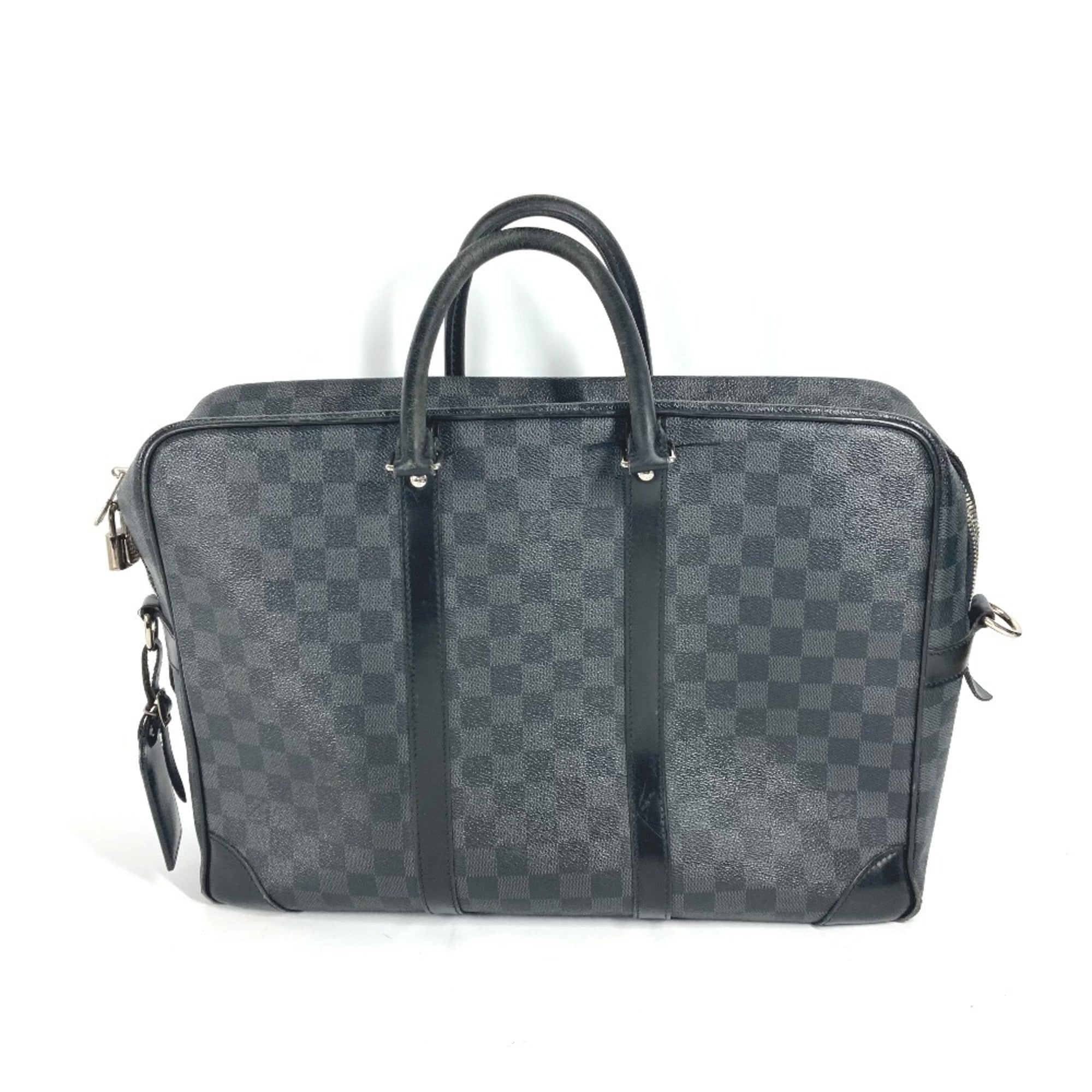 Louis Vuitton Black Damier Graphite Handbag Tote Bag (Pre-Owned)
