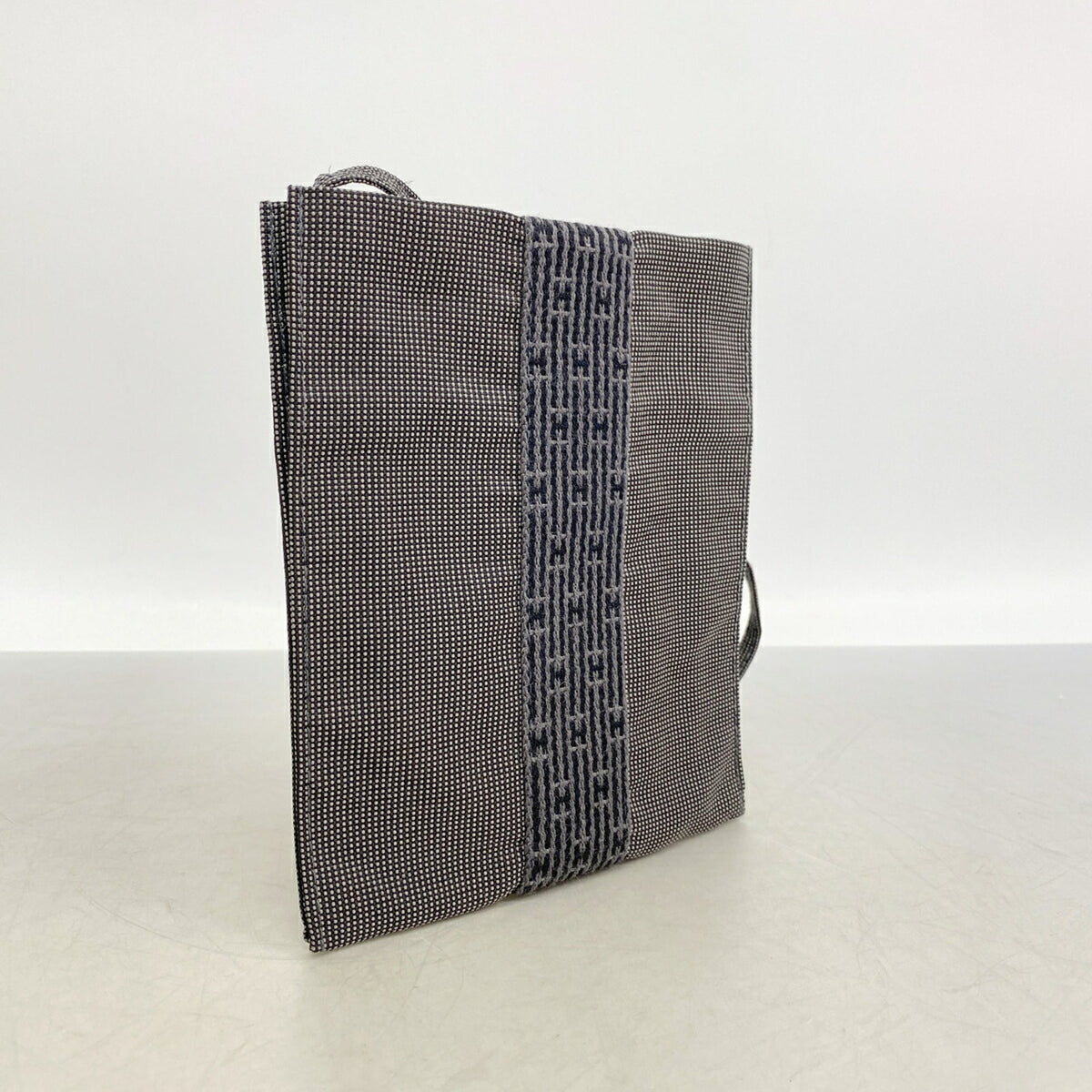 Hermes Gray Nylon Shoulder Bag (Pre-Owned)