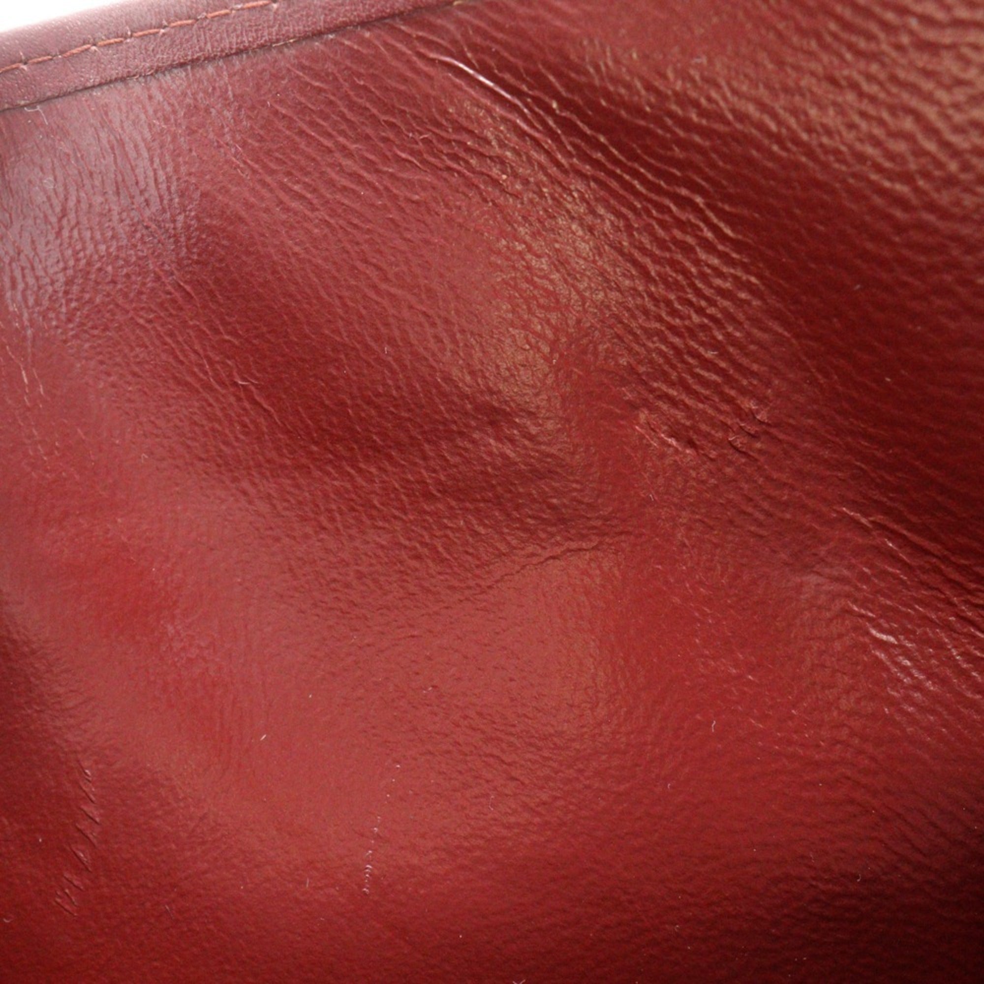 Cartier Must Bordeaux Leather Clutch Bag (Pre-Owned)
