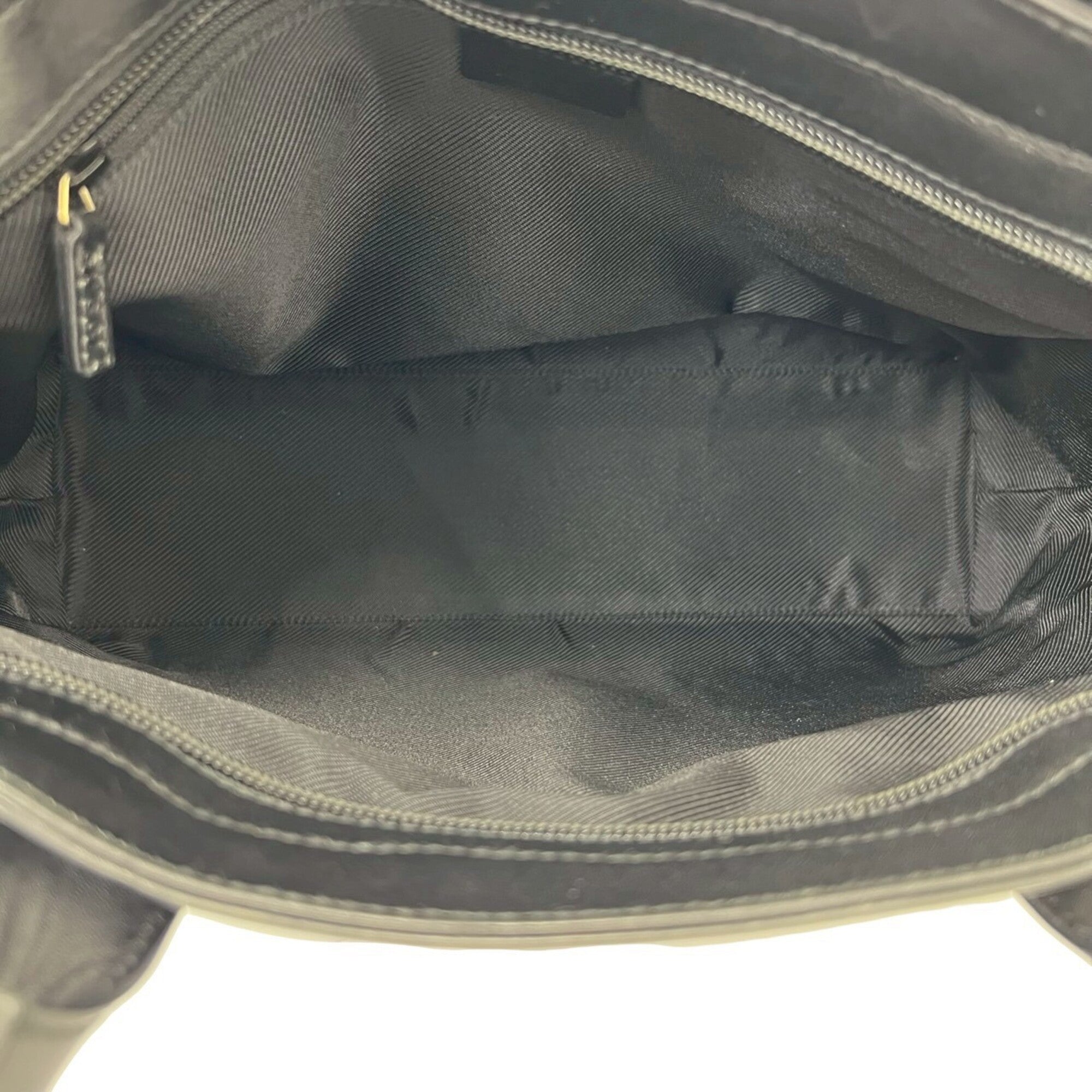 Gucci Black Leather Canvas Boston Bag Handbag Tote Bag (Pre-Owned)