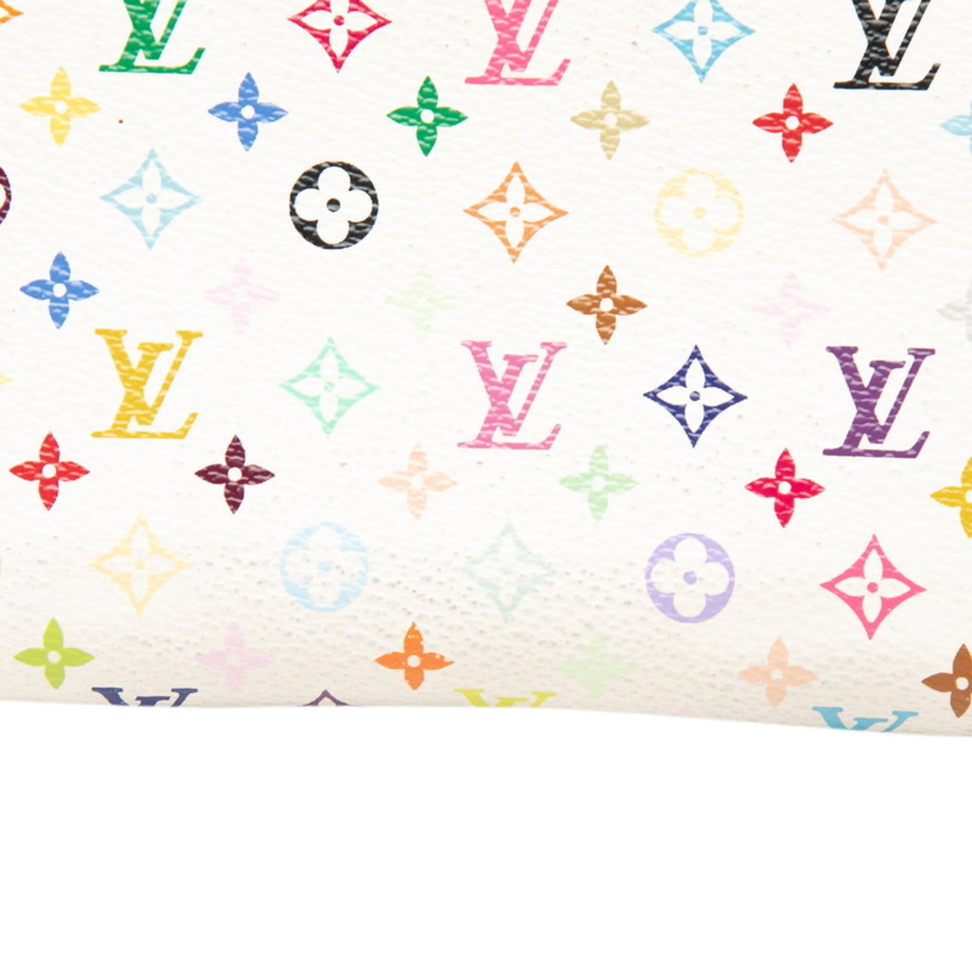 Louis Vuitton Multi-Color White Pvc Leather Long Wallet (Bi-Fold) (Pre-Owned)