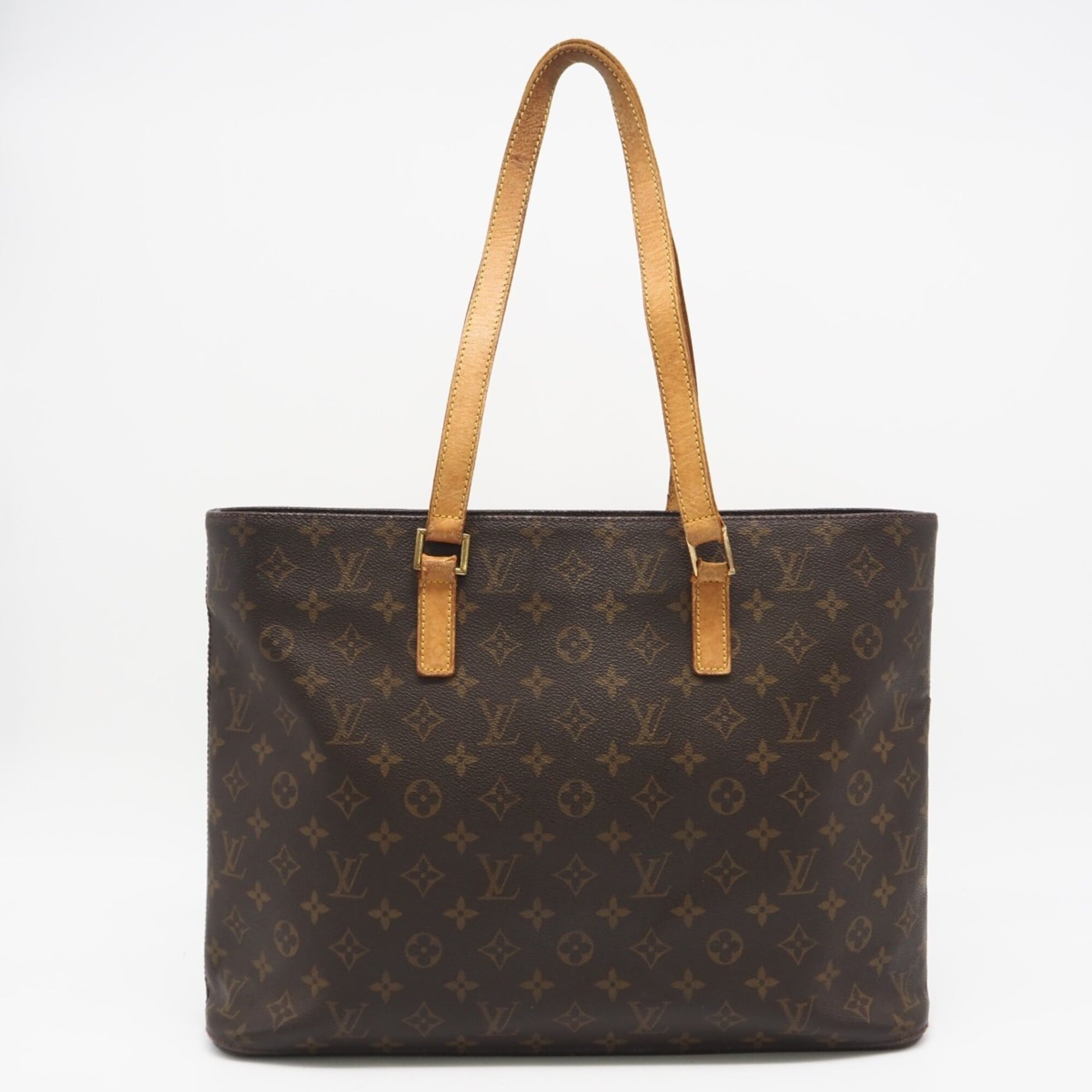 Louis Vuitton Monogram Brown Coated Canvas Leather Handbag (Pre-Owned)