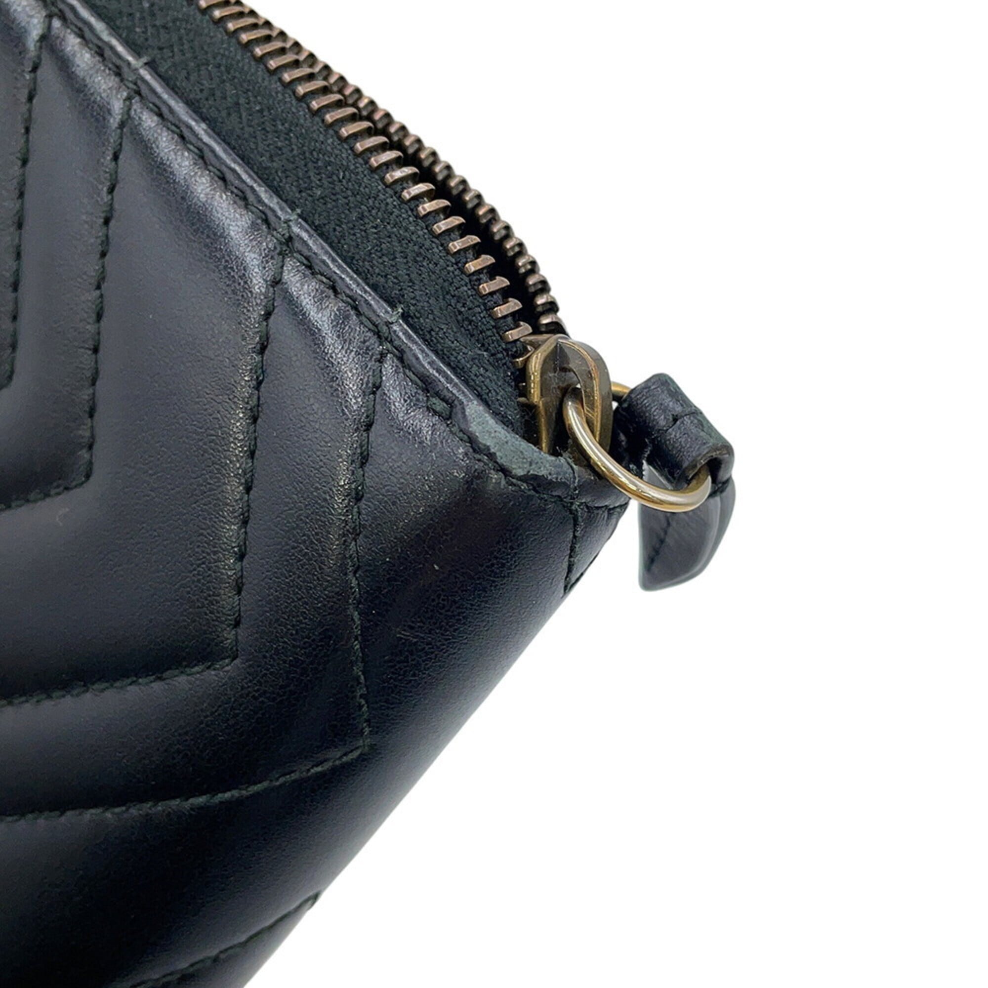 Gucci Black Leather Long Wallet (Bi-Fold) (Pre-Owned)