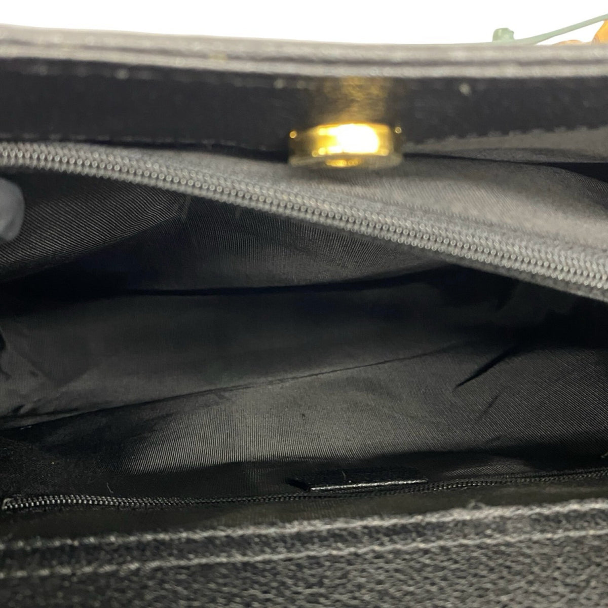 Gucci Black Suede Leather Handbag Tote Bag (Pre-Owned)
