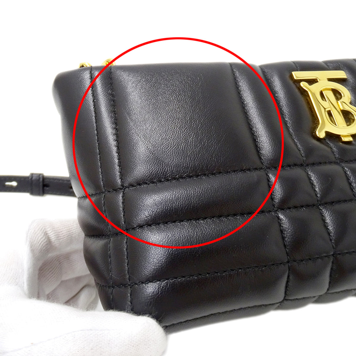 Burberry Black Leather Handbag Shoulder Bag (Pre-Owned)