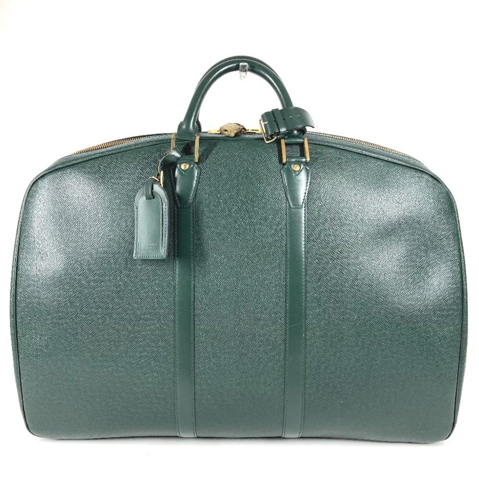 Louis Vuitton Taiga Episea Green Taiga Leather Boston Bag (Pre-Owned)