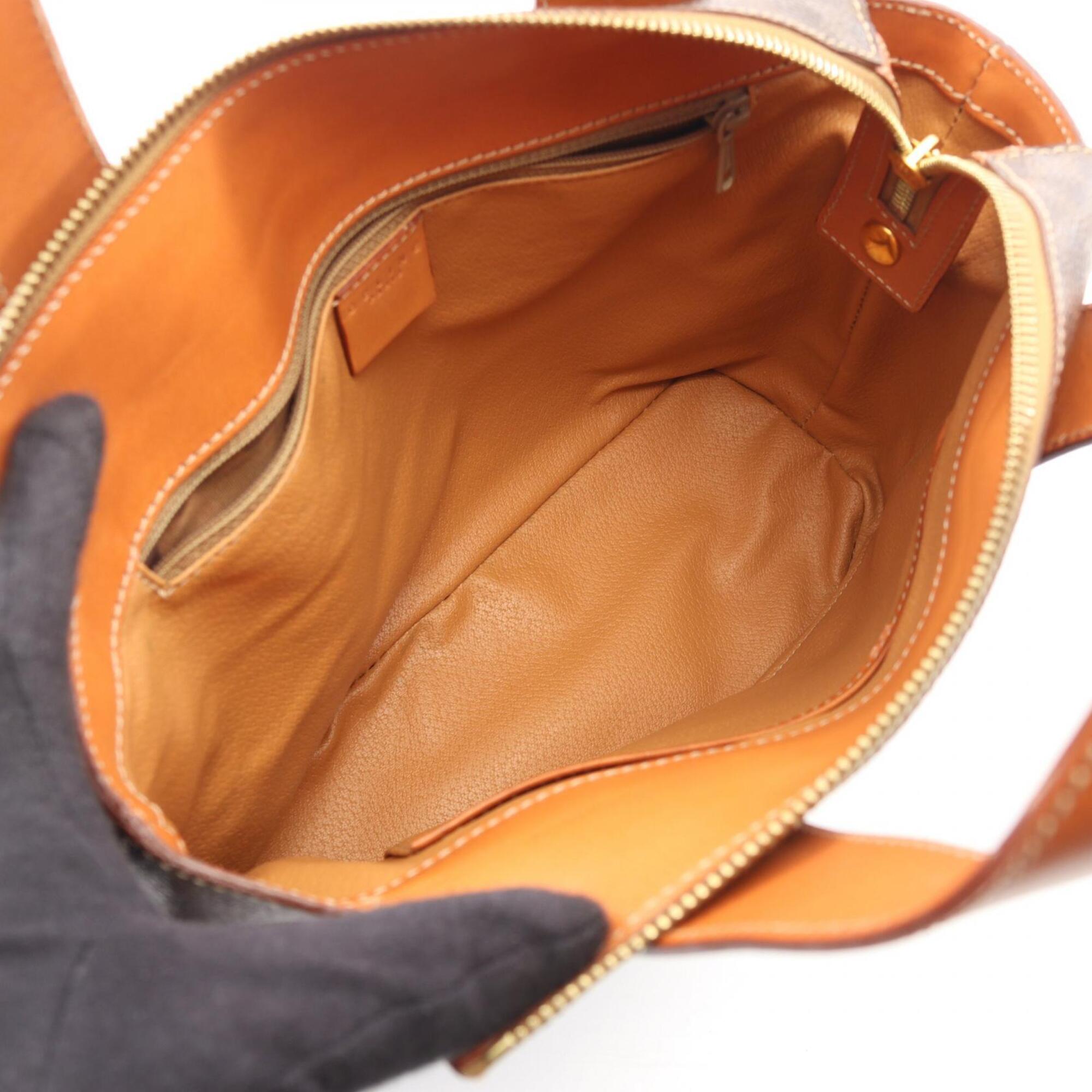 Celine Brown Coated Canvas Leather Handbag (Pre-Owned)
