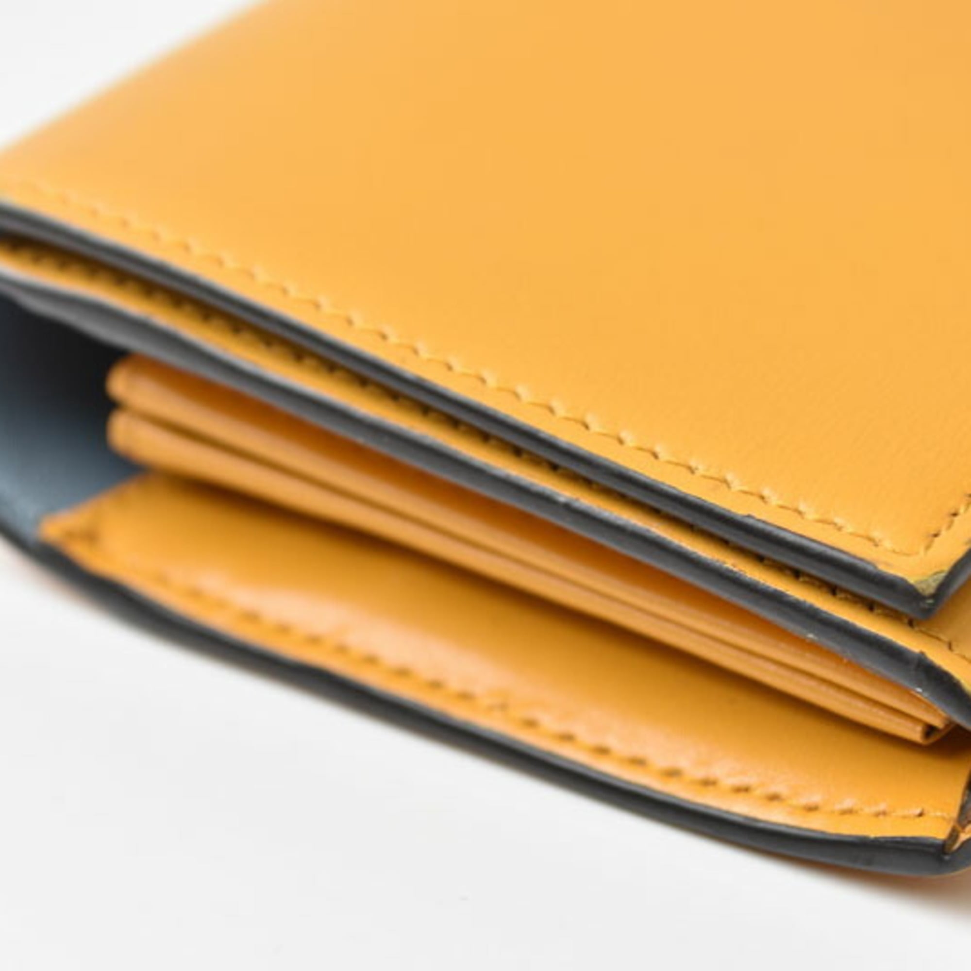 Jimmy Choo Blue Yellow Leather Long Wallet (Bi-Fold) (Pre-Owned)
