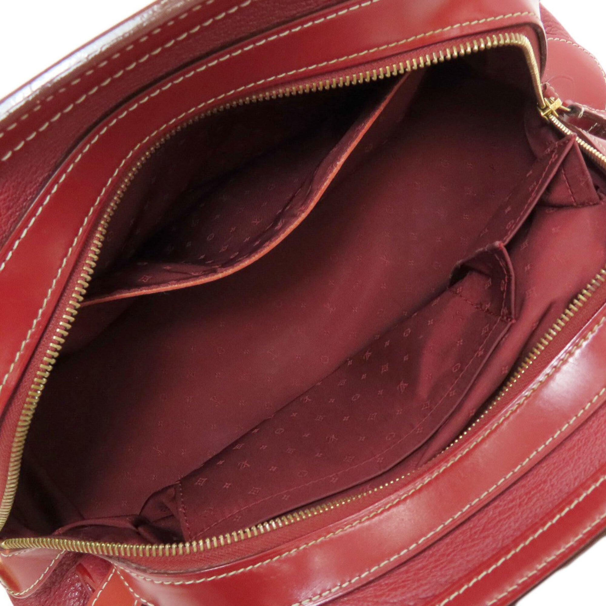Louis Vuitton Red Color Suhali Leather Tote Bag (Pre-Owned)