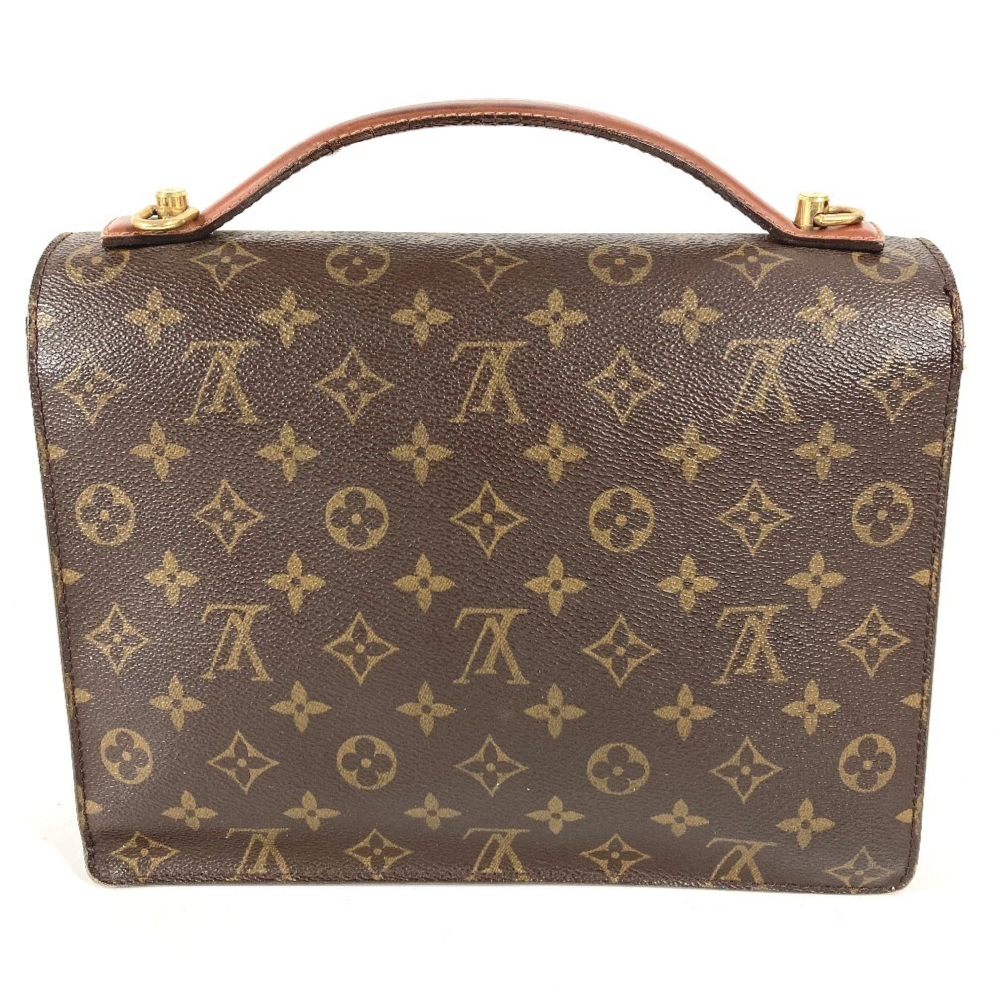 Louis Vuitton Brown Monogram Canvas Handbag (Pre-Owned)
