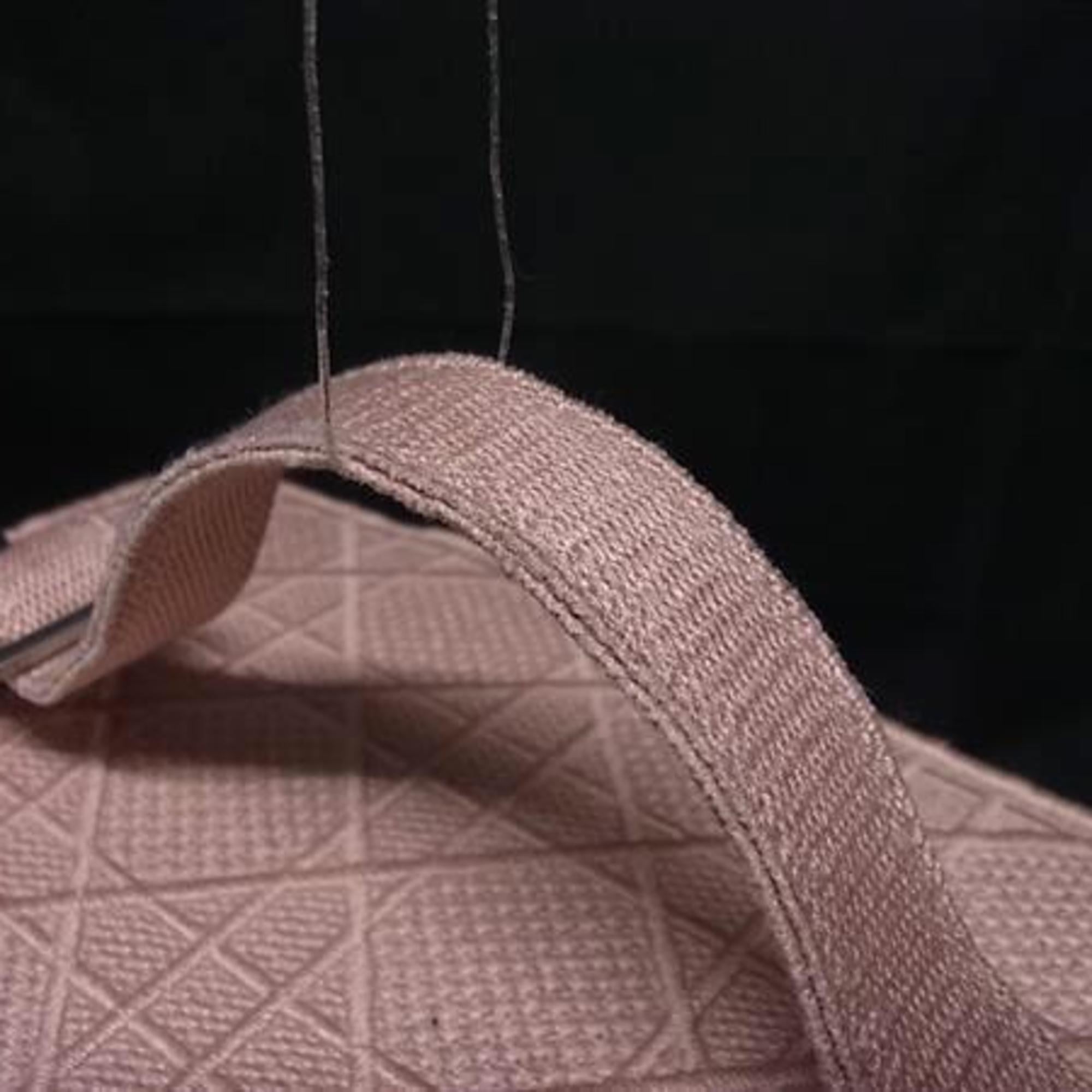 Christian Dior Pink Canvas Shoulder Bag Tote Bag Vanity Bag (Pre-Owned)