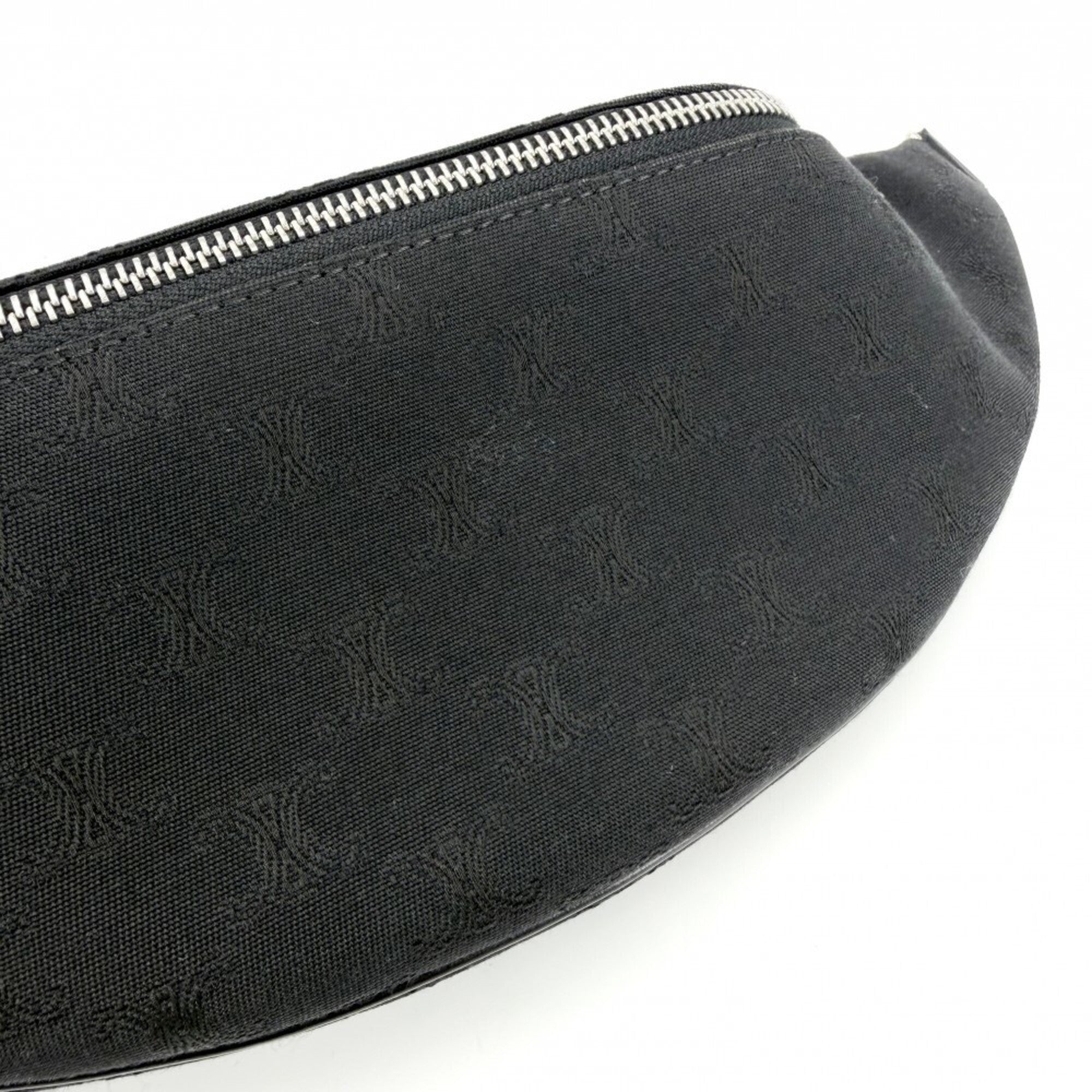 Celine Black Canvas Fanny Pack Sling Bag (Pre-Owned)