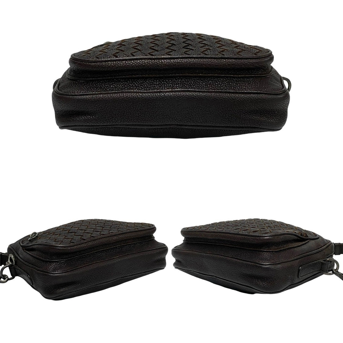 Bottega Veneta Brown Leather Pochette Shoulder Bag (Pre-Owned)