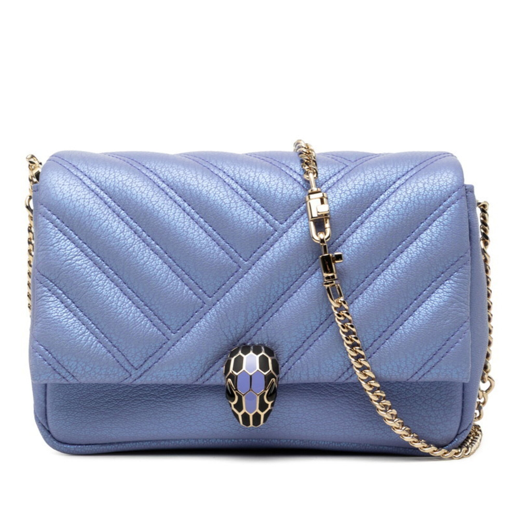 Bvlgari Purple Leather Shoulder Bag (Pre-Owned)