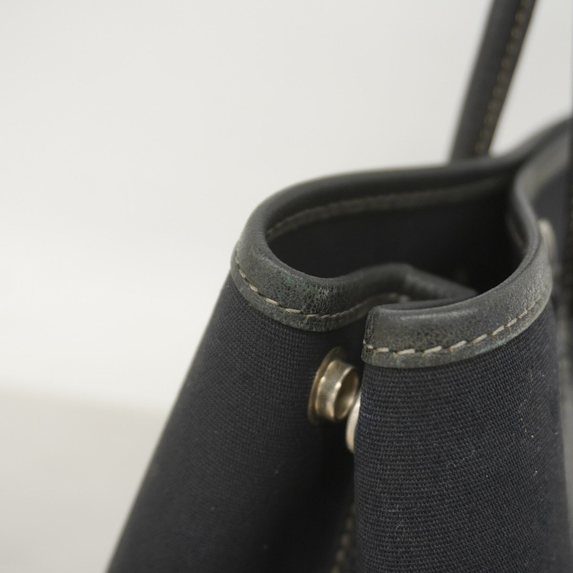 Hermes Black Toile Officier Tote Bag (Pre-Owned)