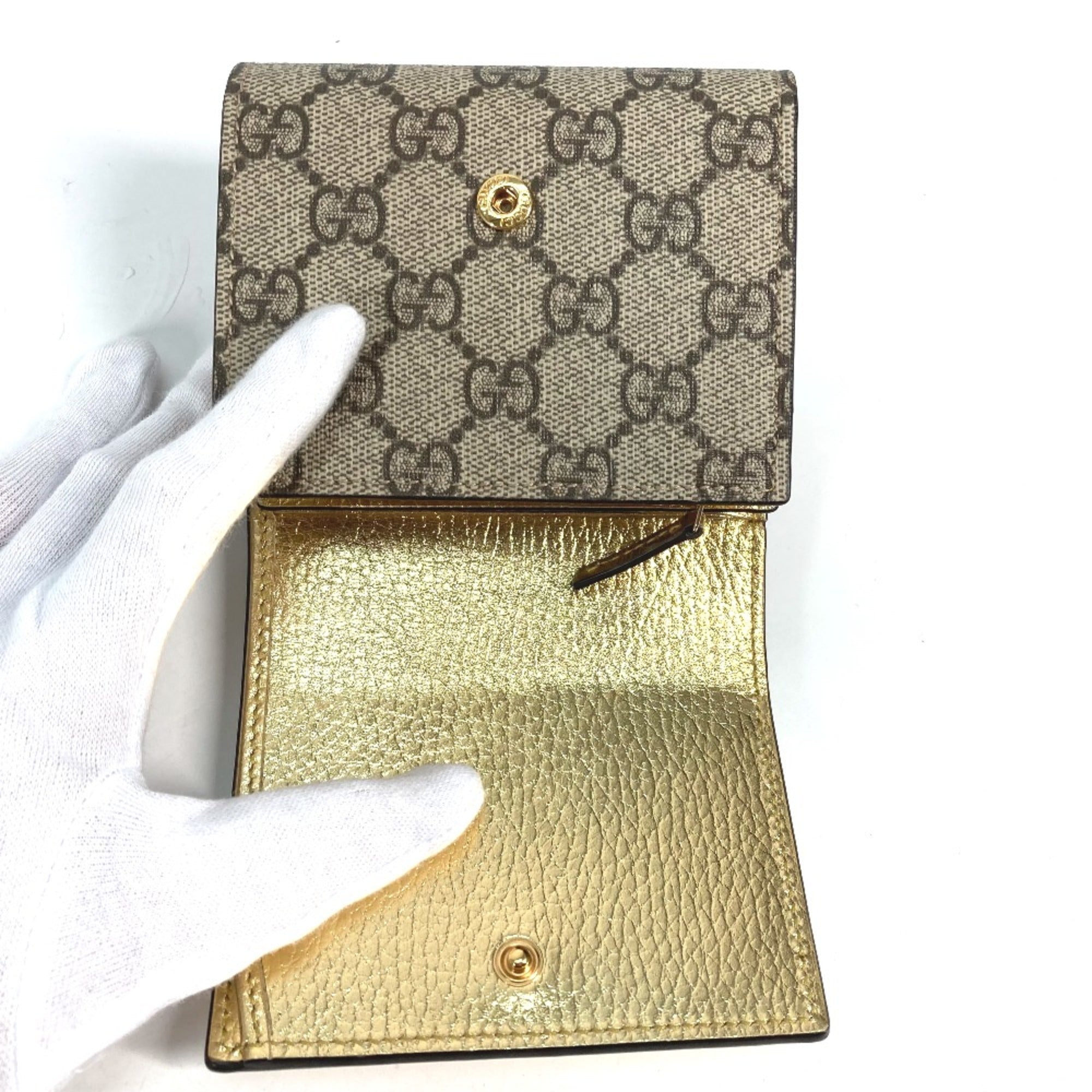Gucci Gold Leather Wallet (Bi-Fold) (Pre-Owned)