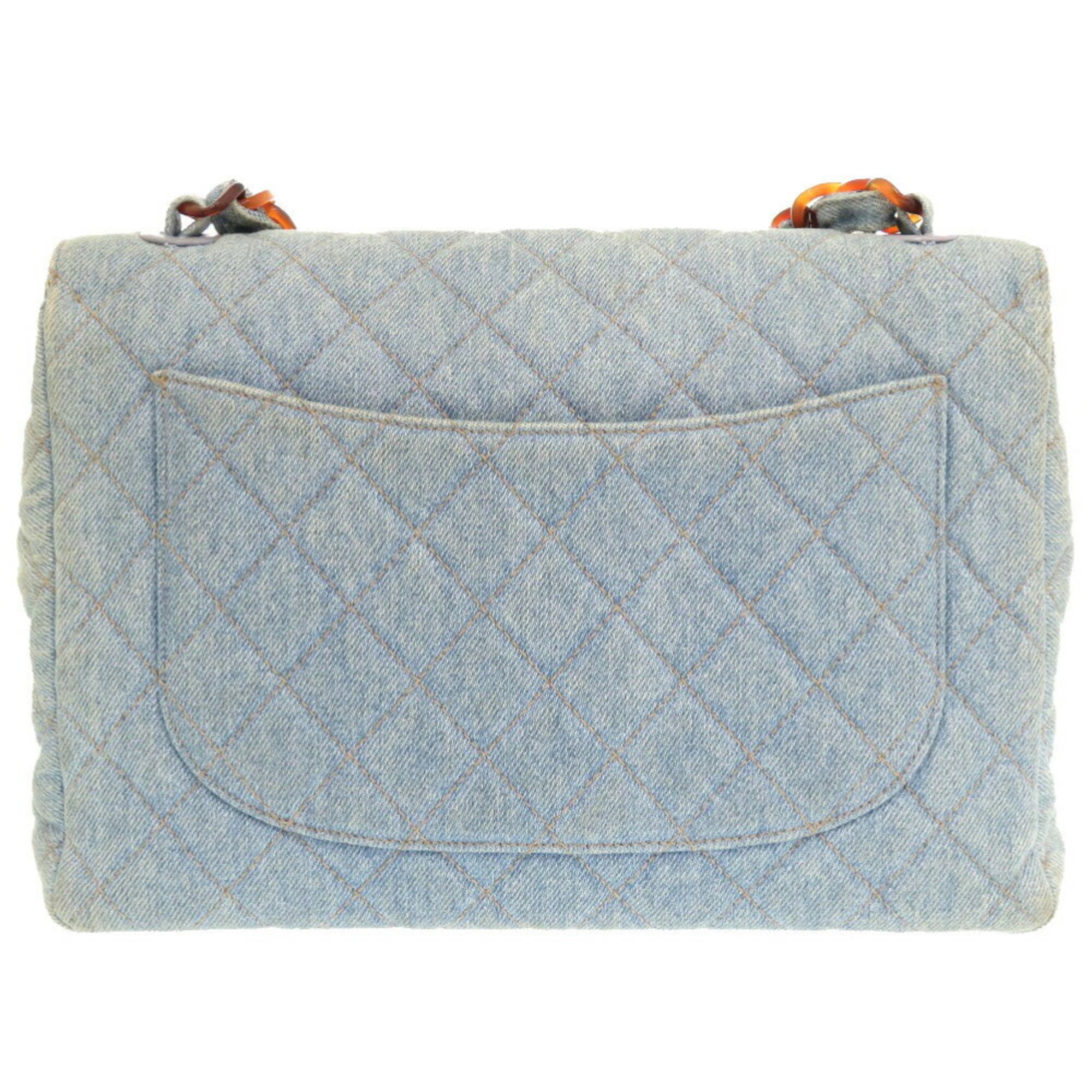 Chanel Blue Denim Plastic Shoulder Bag (Pre-Owned)