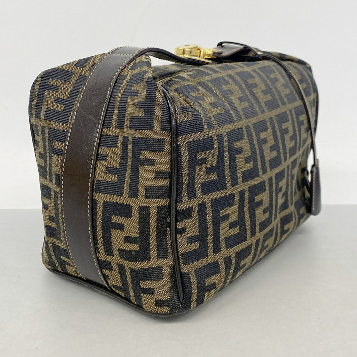 Fendi Brown Nylon Canvas Handbag (Pre-Owned)