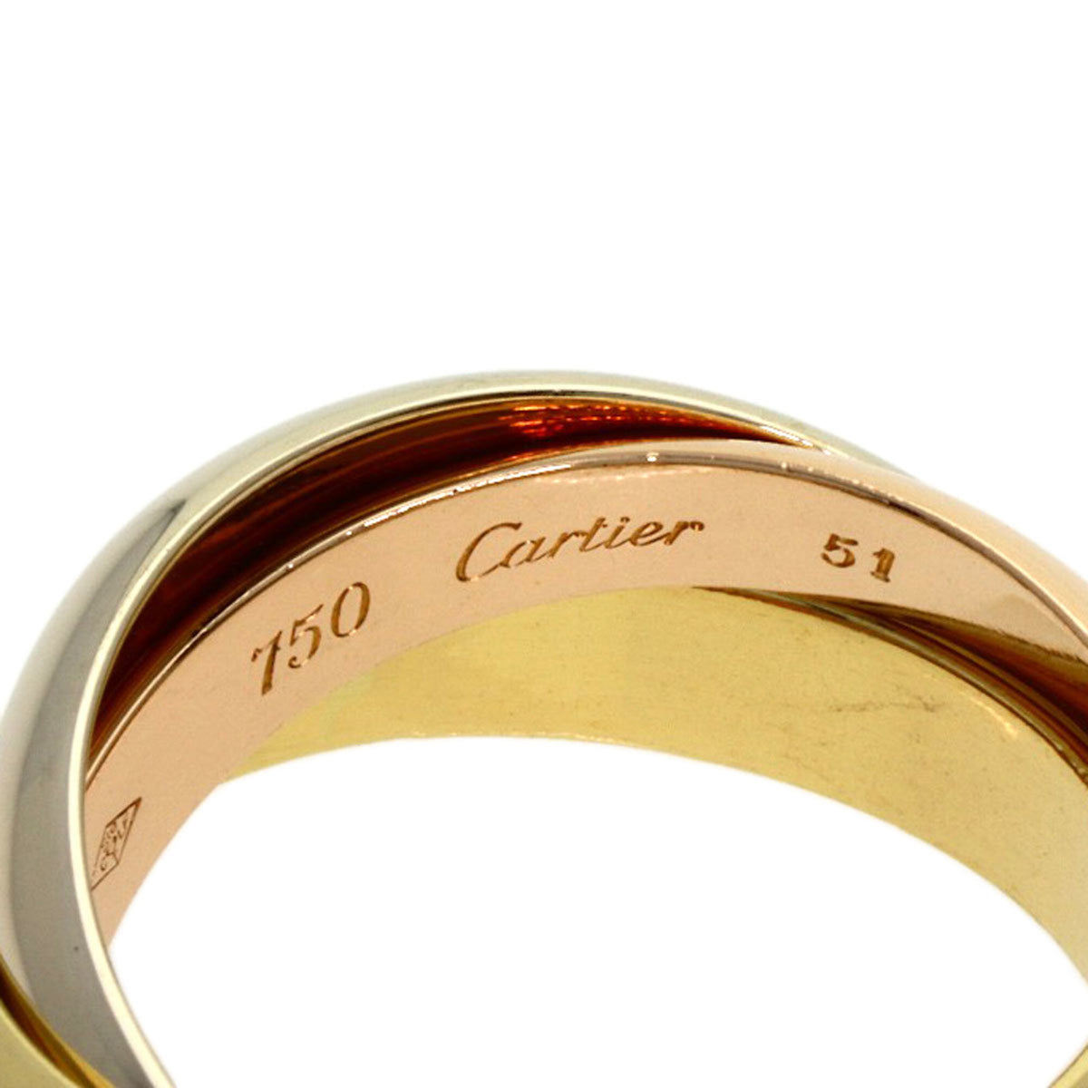 Cartier Trinity Yellow Gold (18K) Pink Gold (18K) White Gold (18K) Band Ring (Pre-Owned)