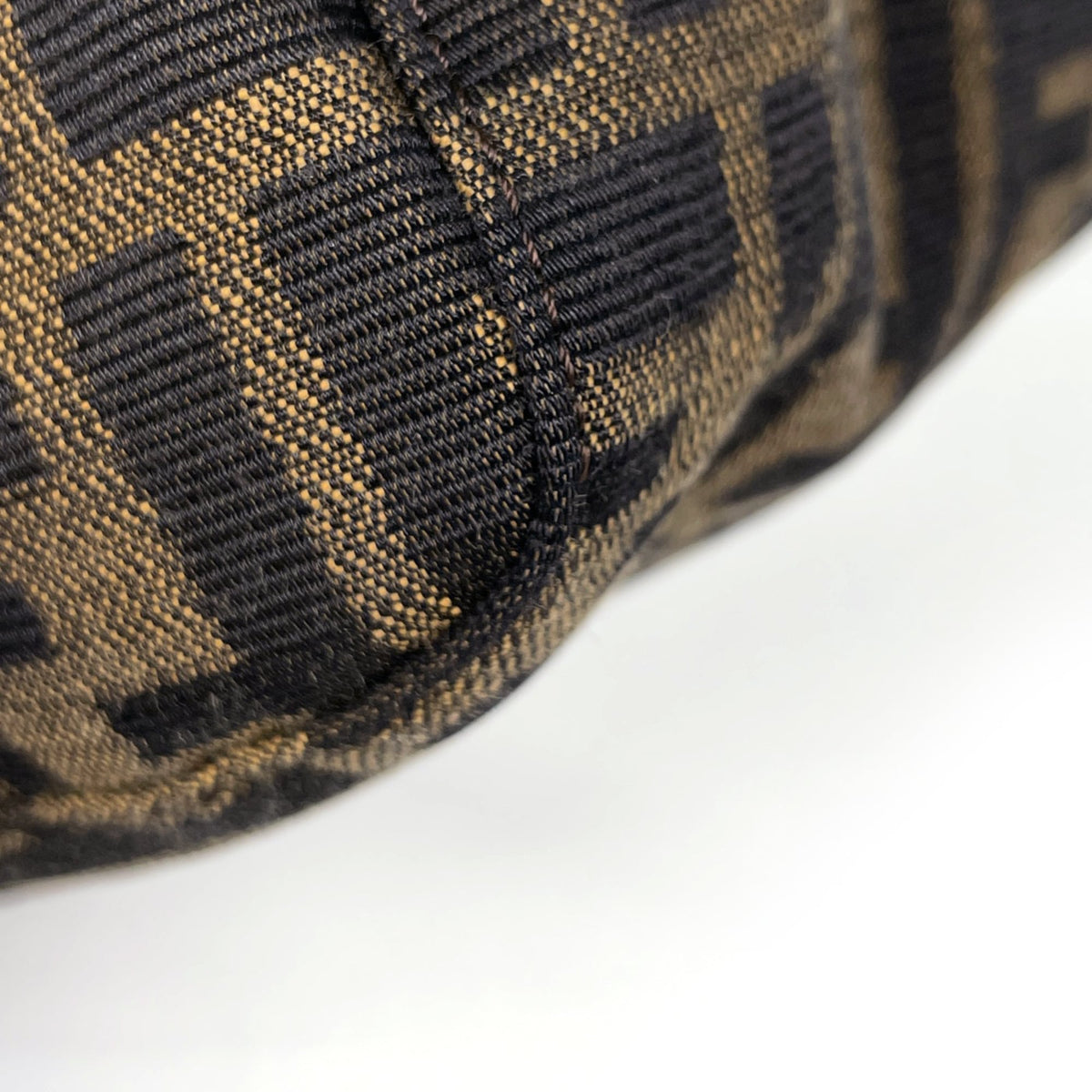 Fendi Brown Canvas Leather Shoulder Bag (Pre-Owned)