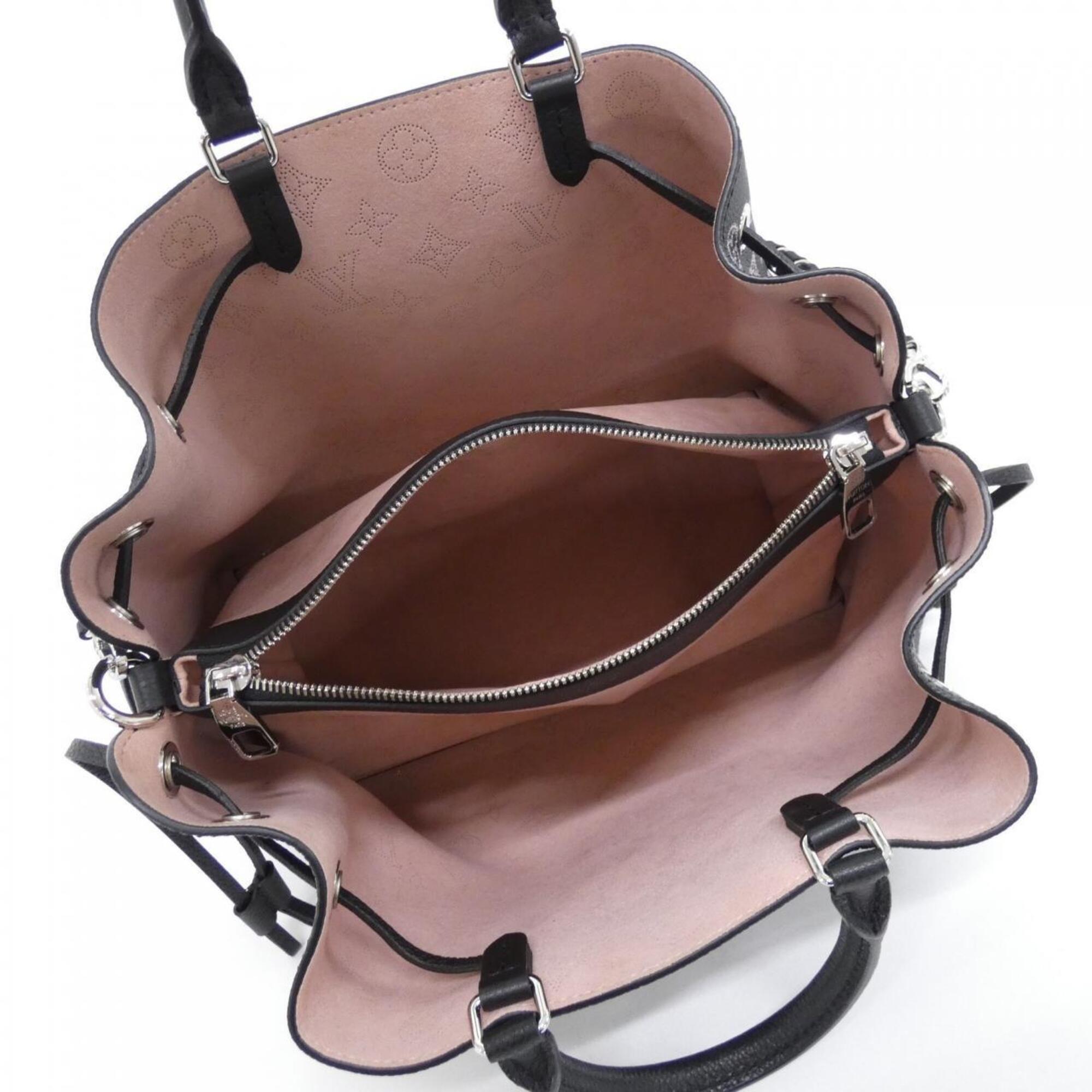Louis Vuitton Black Leather Handbag (Pre-Owned)
