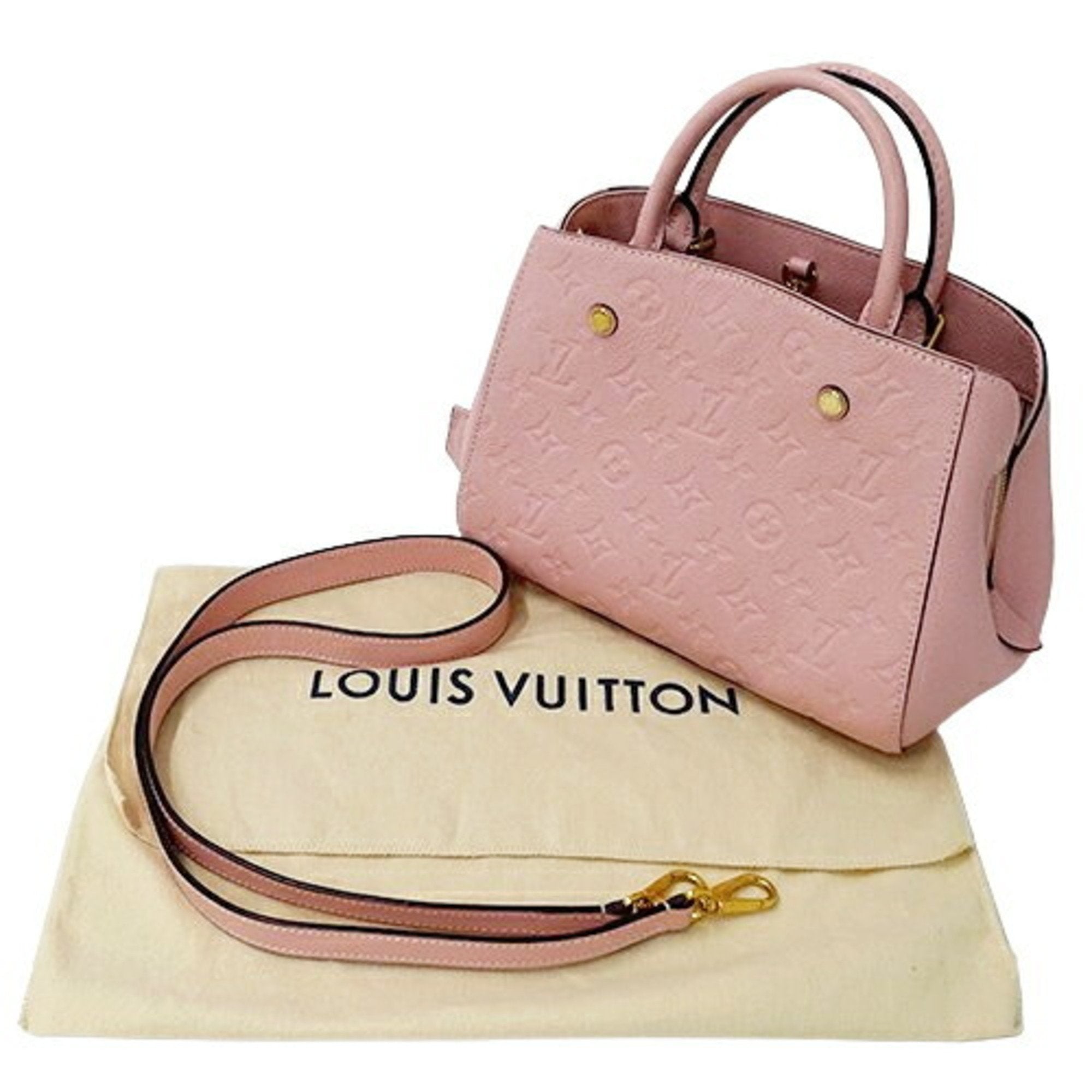 Louis Vuitton Monogram Empreinte Rose Poudre Monogram Empreinte Handbag Shoulder Bag (Pre-Owned)