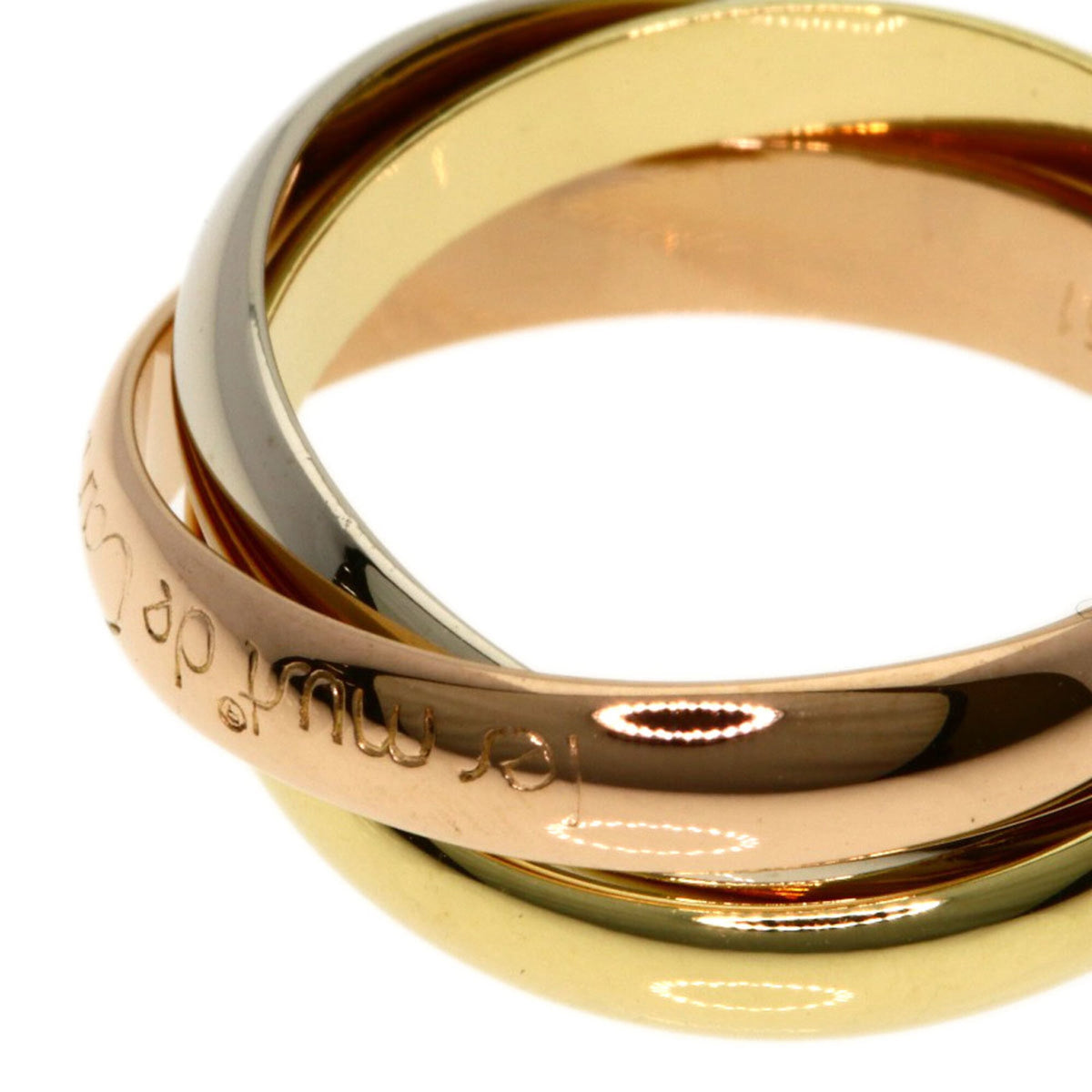 Cartier Trinity Yellow Gold (18K) Pink Gold (18K) White Gold (18K) Band Ring (Pre-Owned)