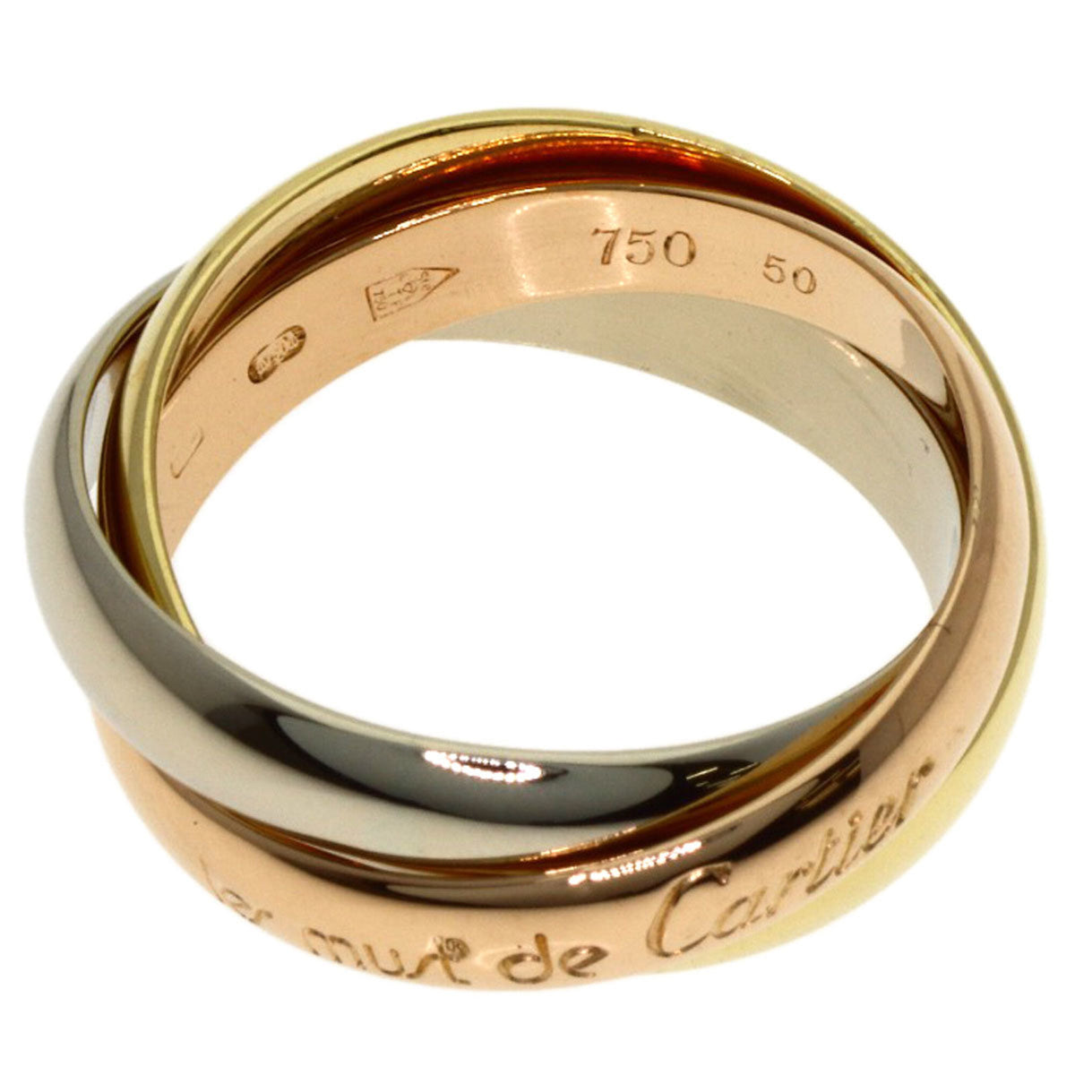 Cartier Trinity Yellow Gold (18K) Pink Gold (18K) White Gold (18K) Band Ring (Pre-Owned)
