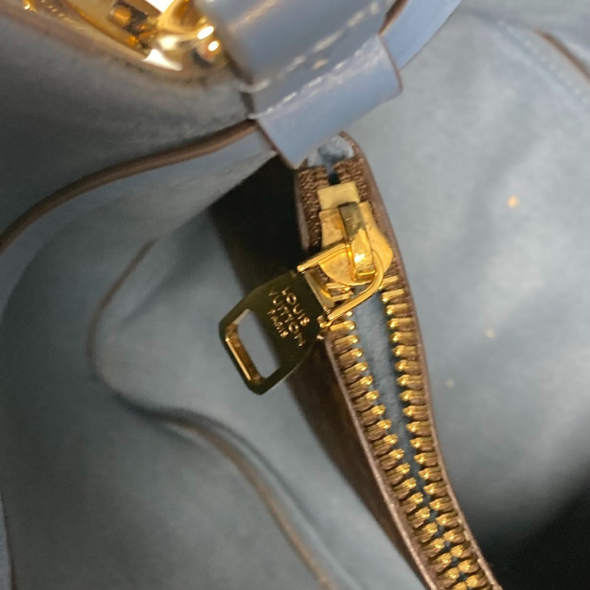 Louis Vuitton Blue Blue Jean Brown Monogram Shoulder Bag (Pre-Owned)