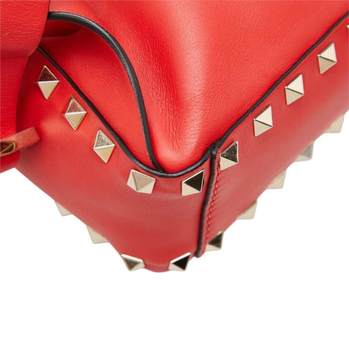 Valentino Red Color Leather Backpack (Pre-Owned)