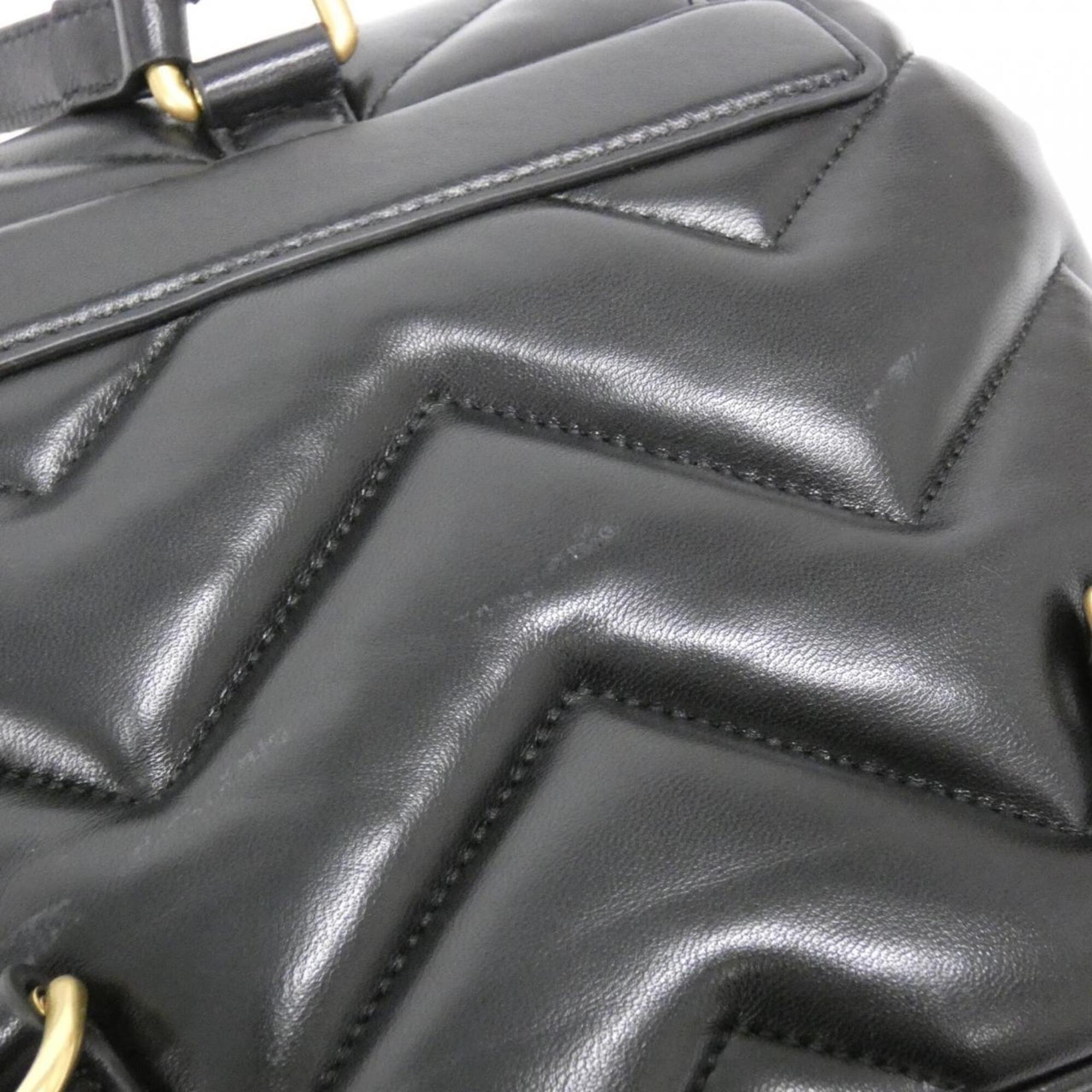 Gucci Black Quilting Leather Backpack (Pre-Owned)