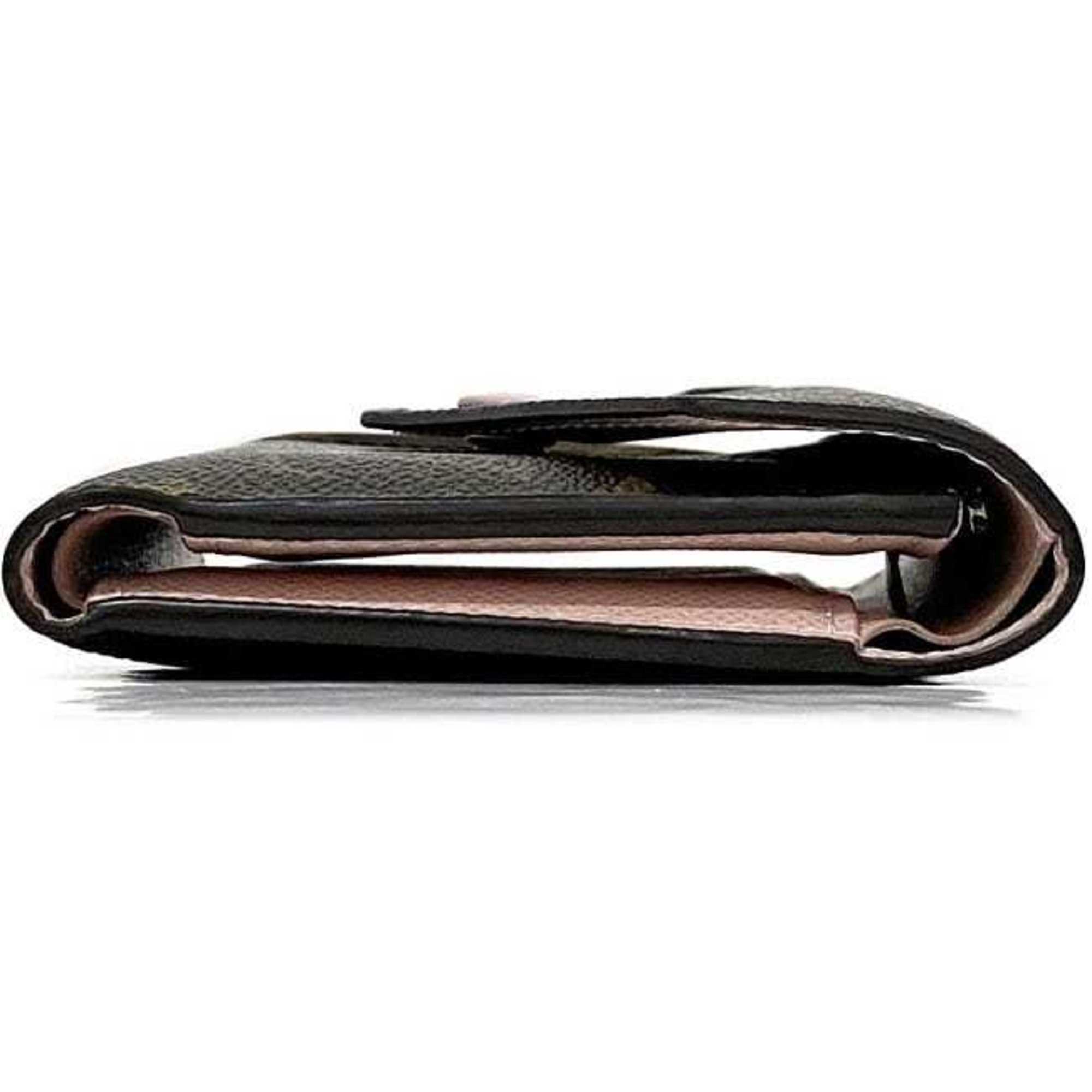 Louis Vuitton Brown Monogram Pink Rose Ballerine Monogram Wallet (Tri-Fold) (Pre-Owned)