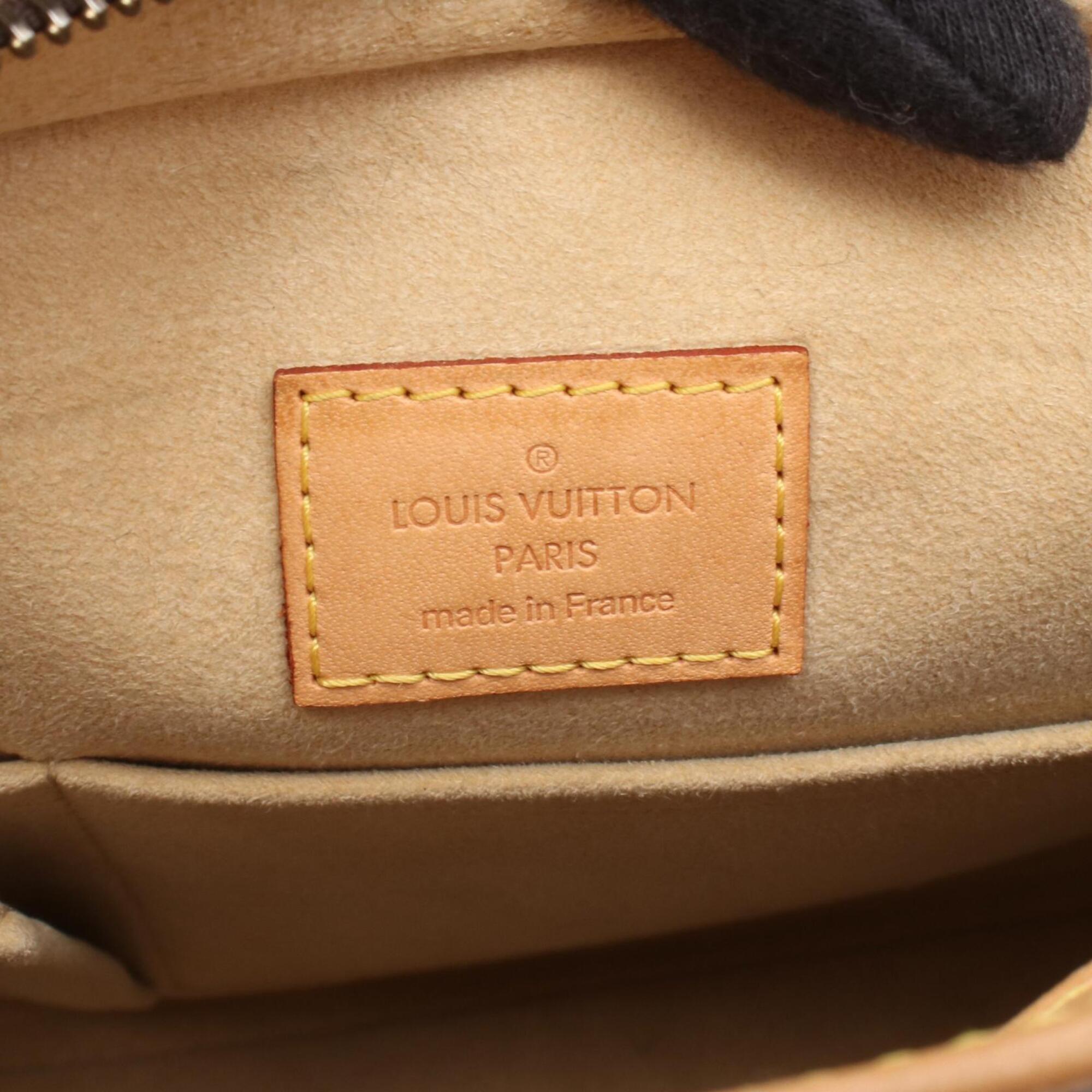 Louis Vuitton Brown Pvc Coated Canvas Leather Handbag Shoulder Bag (Pre-Owned)
