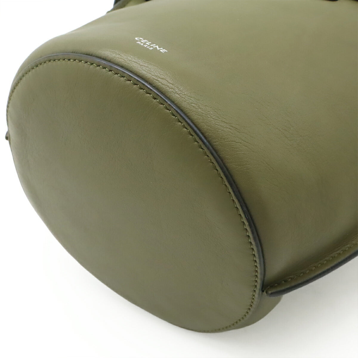 Celine Green Khaki Leather Handbag Shoulder Bag (Pre-Owned)