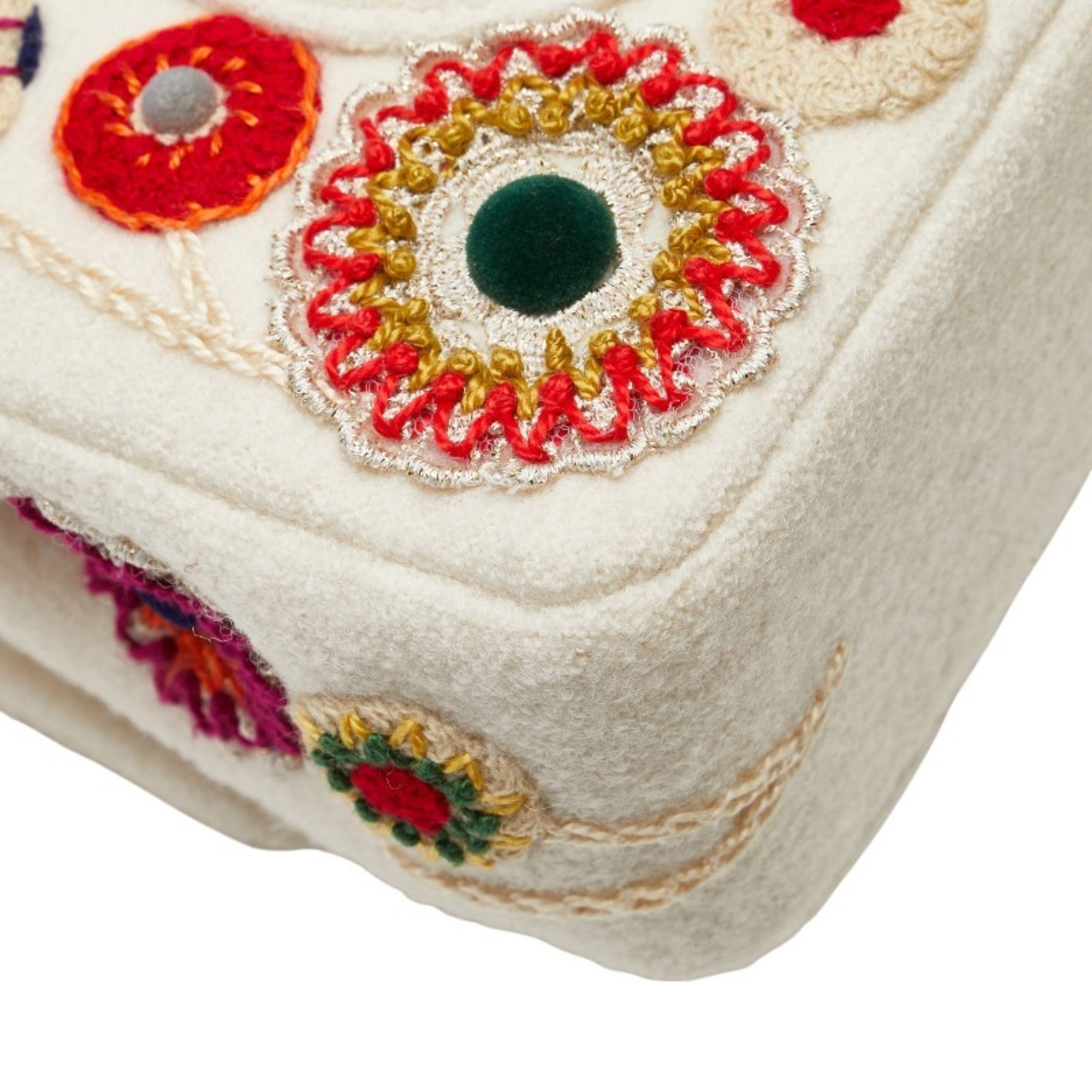 Chanel Matelasse Beige Multi-Color Cotton Handbag Shoulder Bag (Pre-Owned)