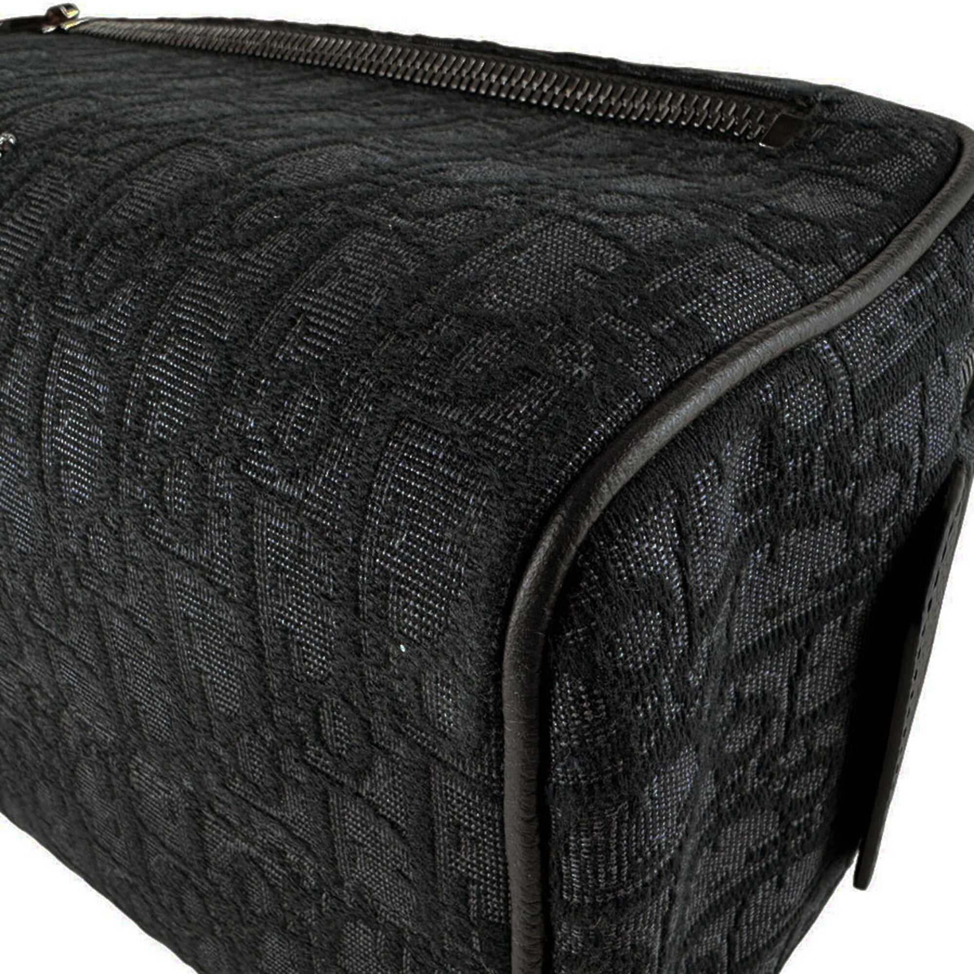 Christian Dior Black Canvas Clutch Bag Handbag (Pre-Owned)