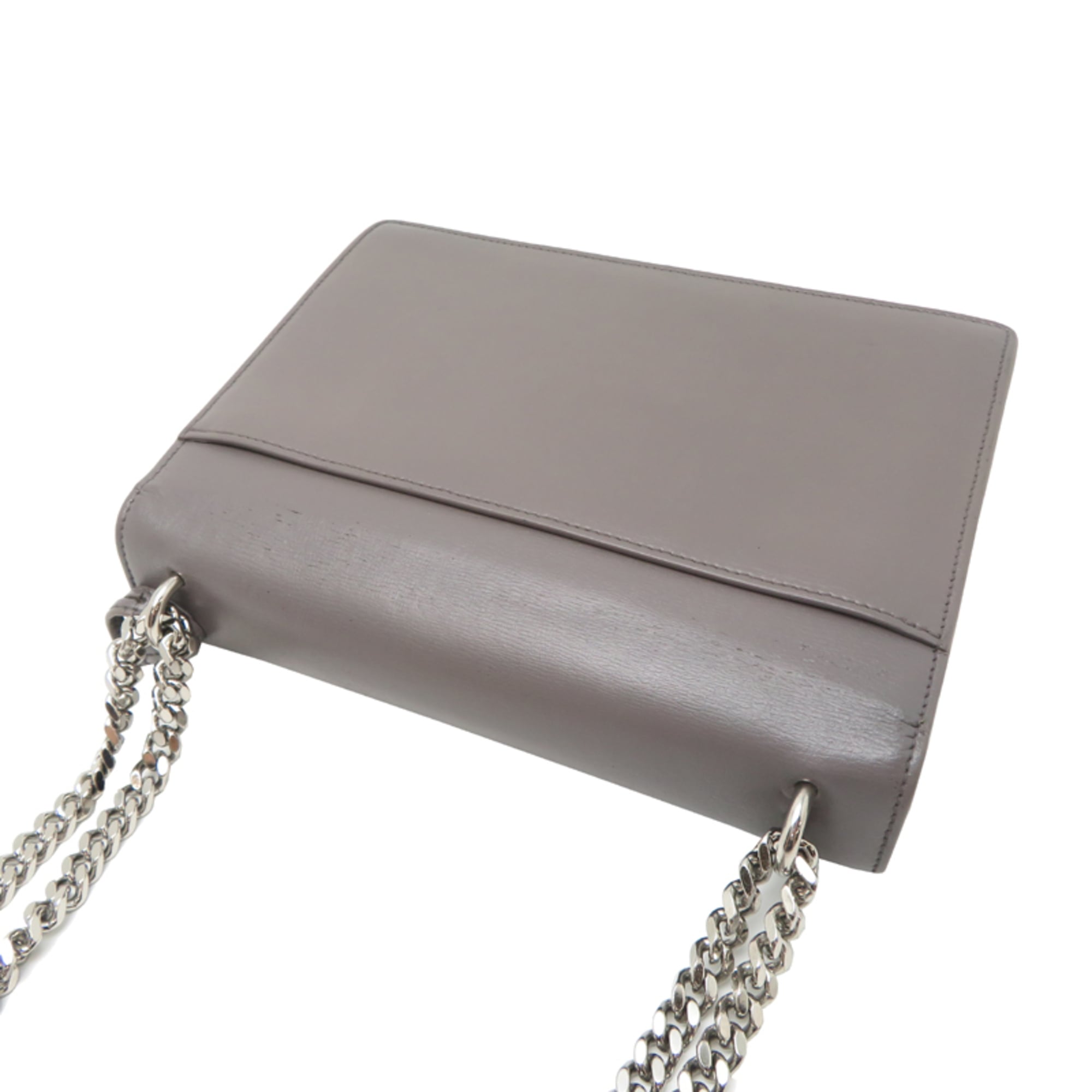 Saint Laurent Grayish Leather Shoulder Bag (Pre-Owned)