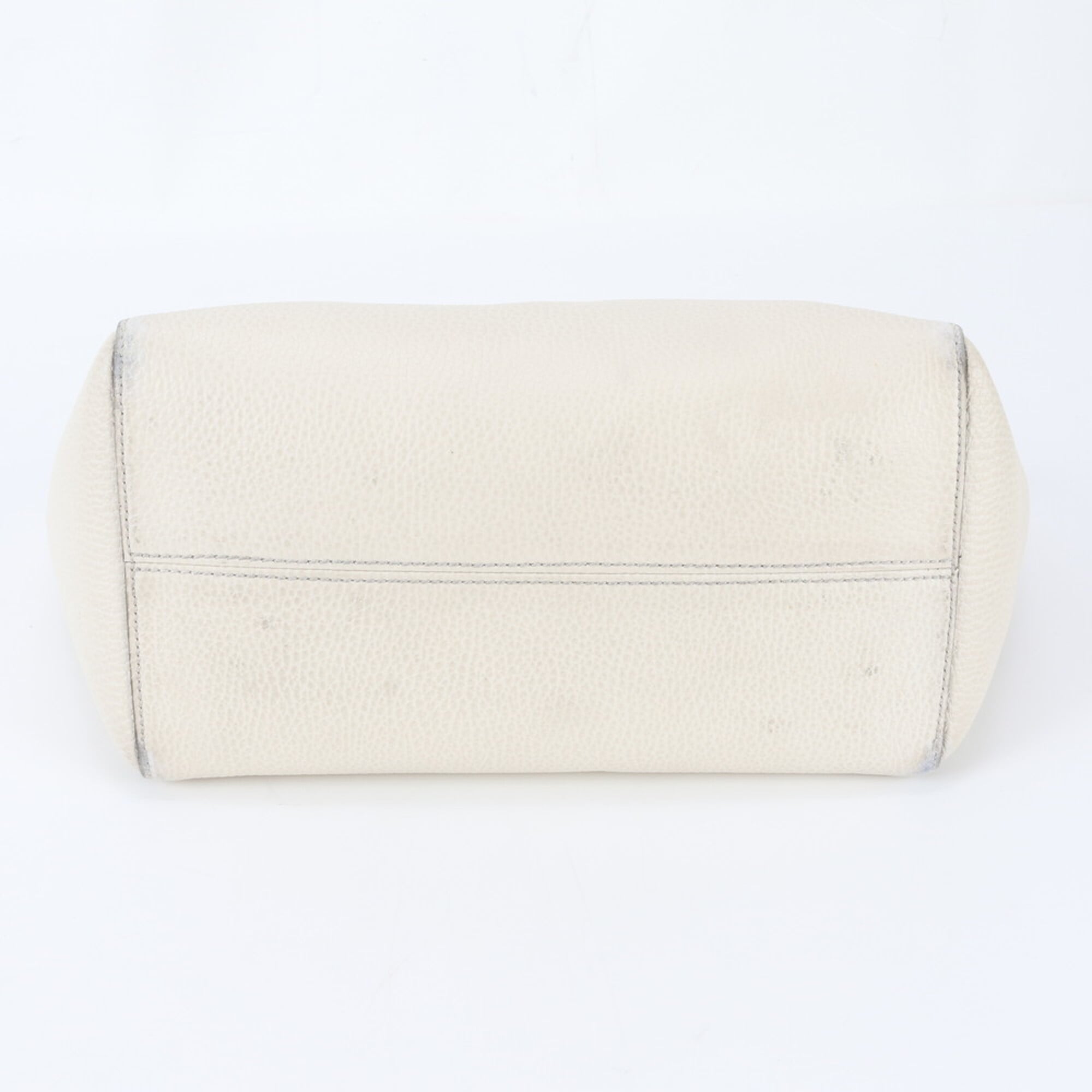 Gucci White Leather Handbag Shoulder Bag Tote Bag (Pre-Owned)