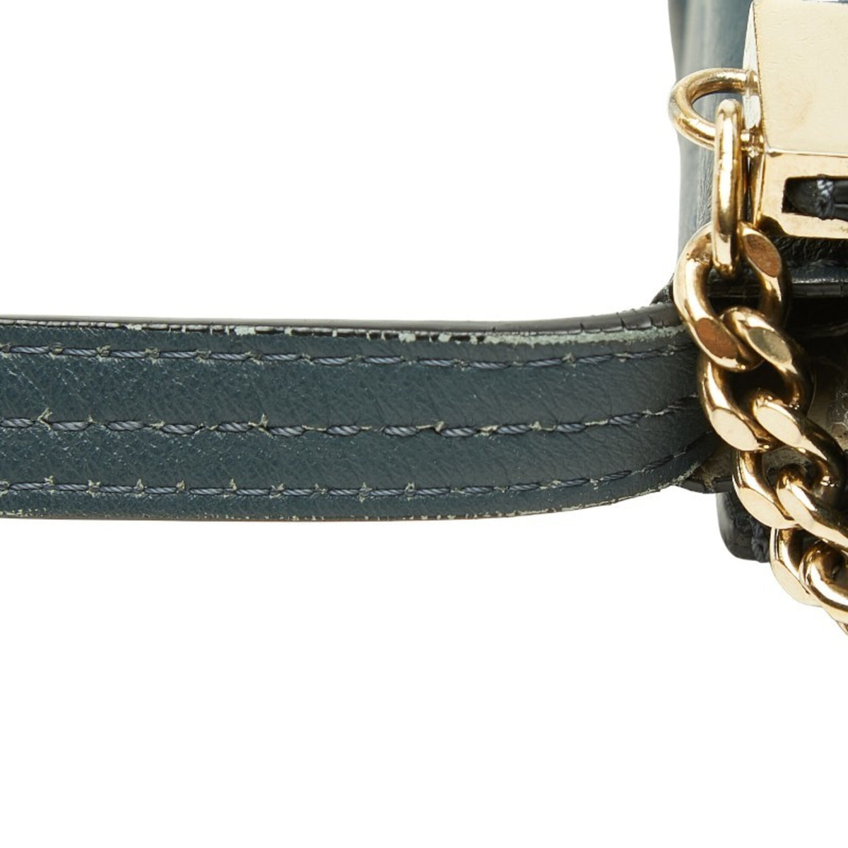 Chloé Gray Leather Shoulder Bag (Pre-Owned)