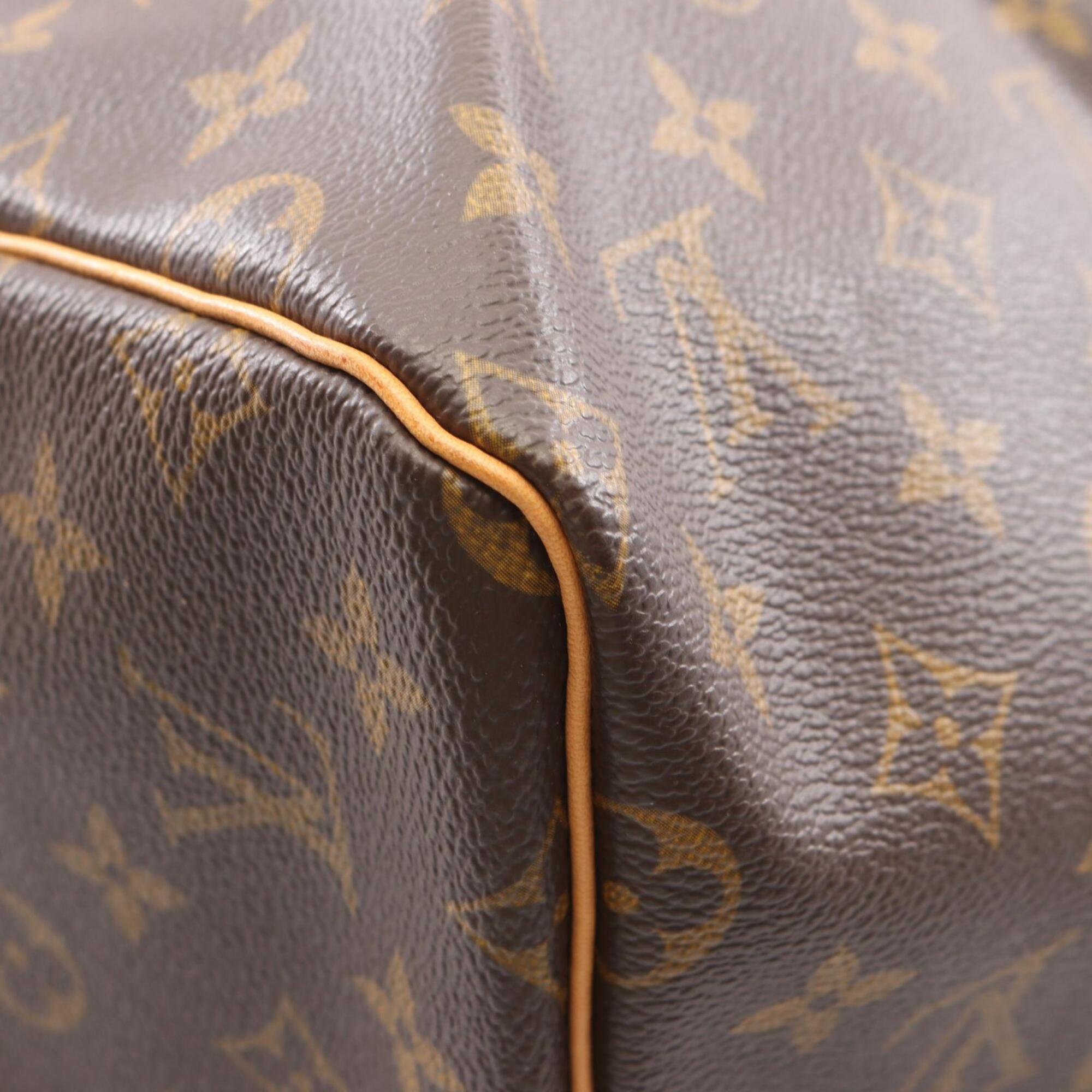 Louis Vuitton Brown Monogram Pvc Coated Canvas Leather Boston Bag Handbag (Pre-Owned)