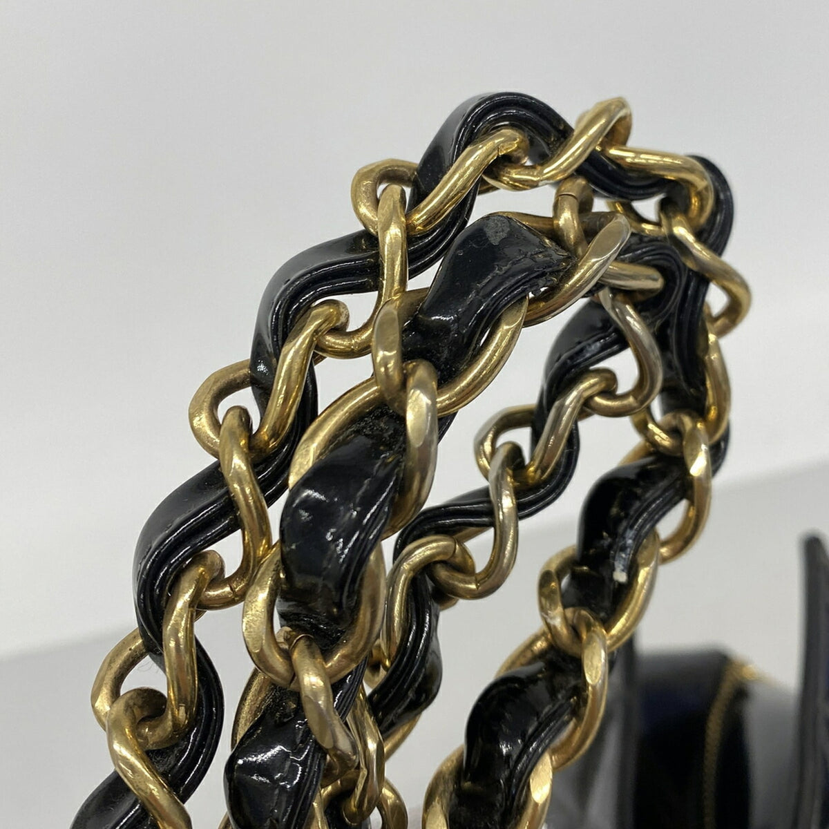 Chanel Black Patent Leather Tote Bag (Pre-Owned)