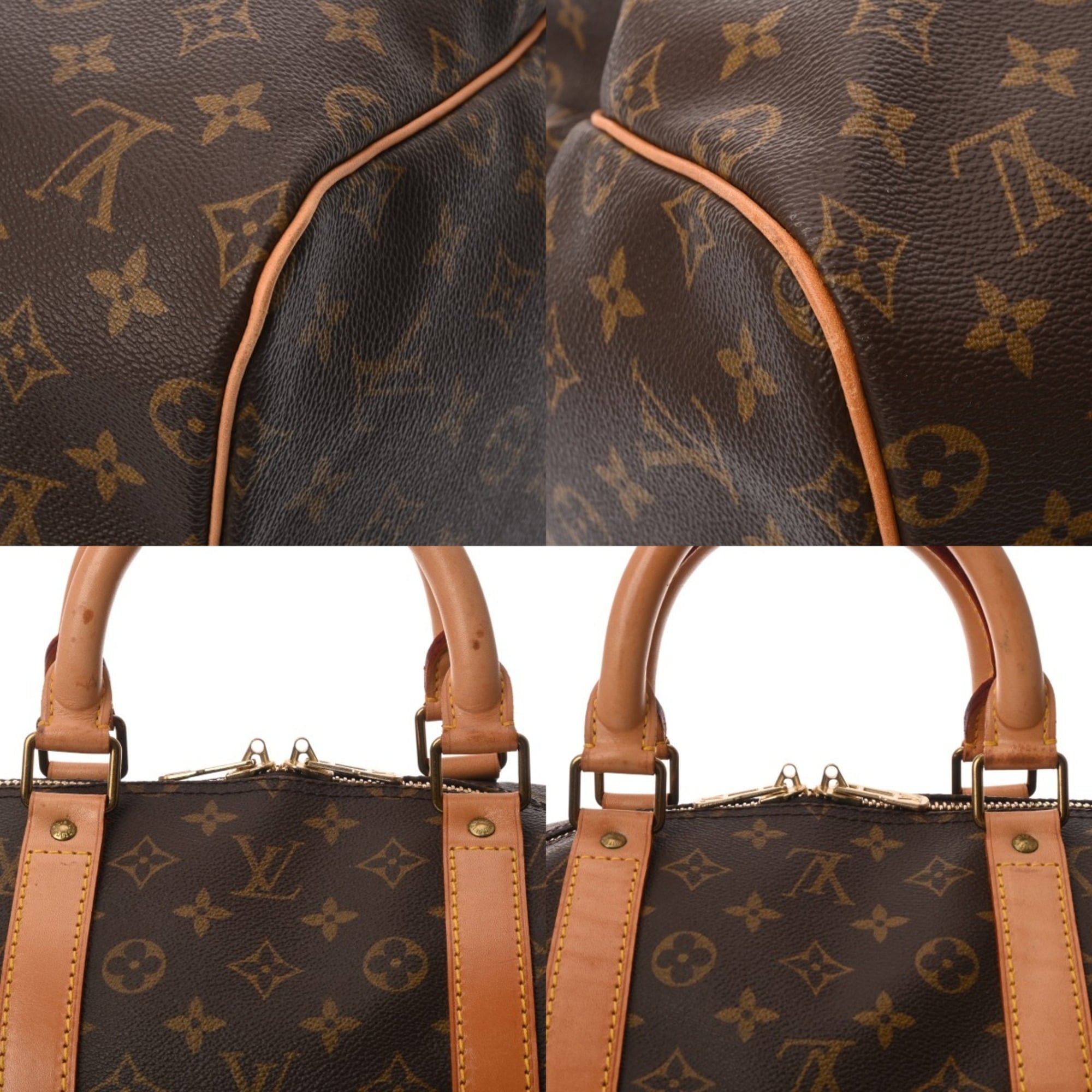 Louis Vuitton Brown Monogram Canvas Boston Bag (Pre-Owned)