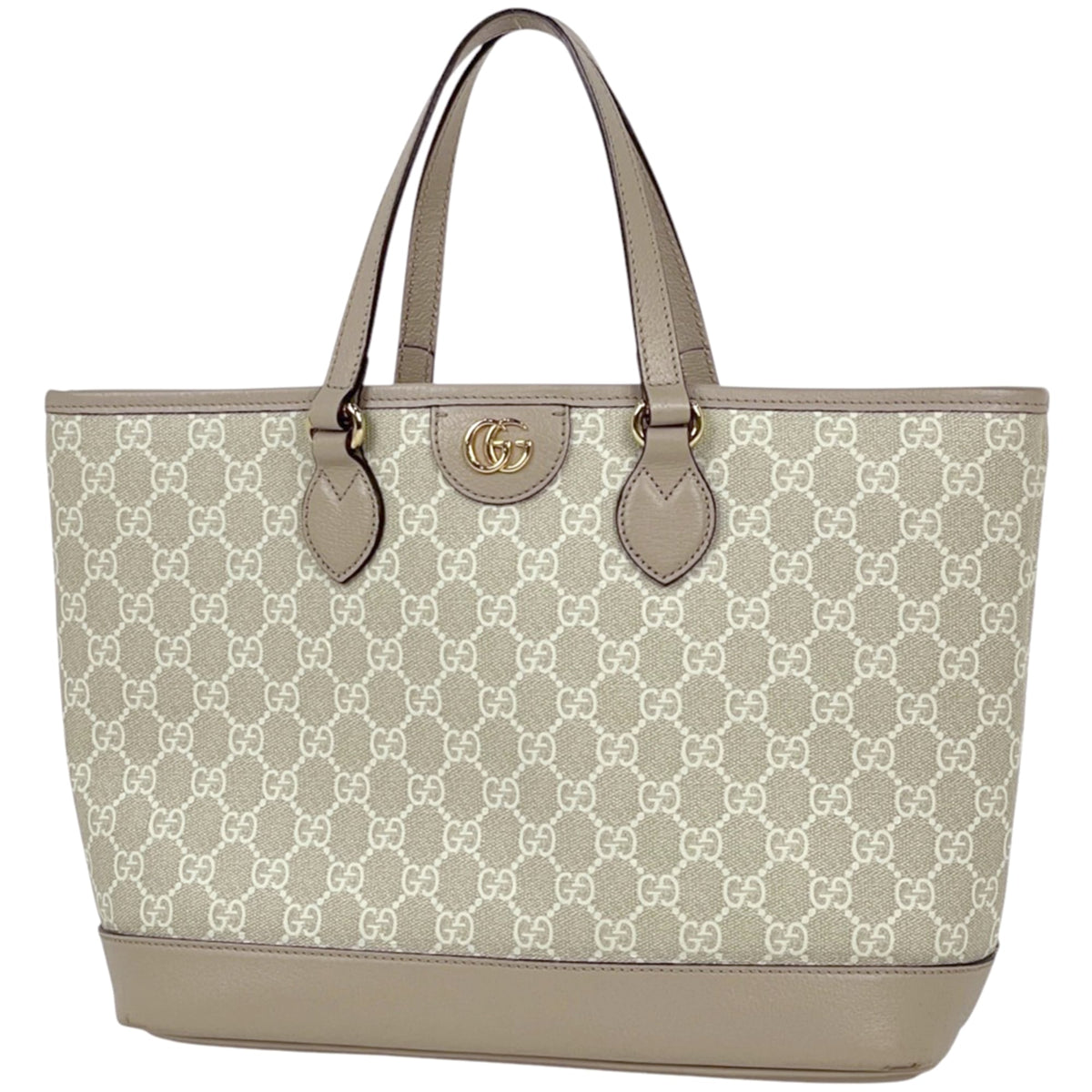 Gucci Beige Gg Supreme Leather Tote Bag (Pre-Owned)