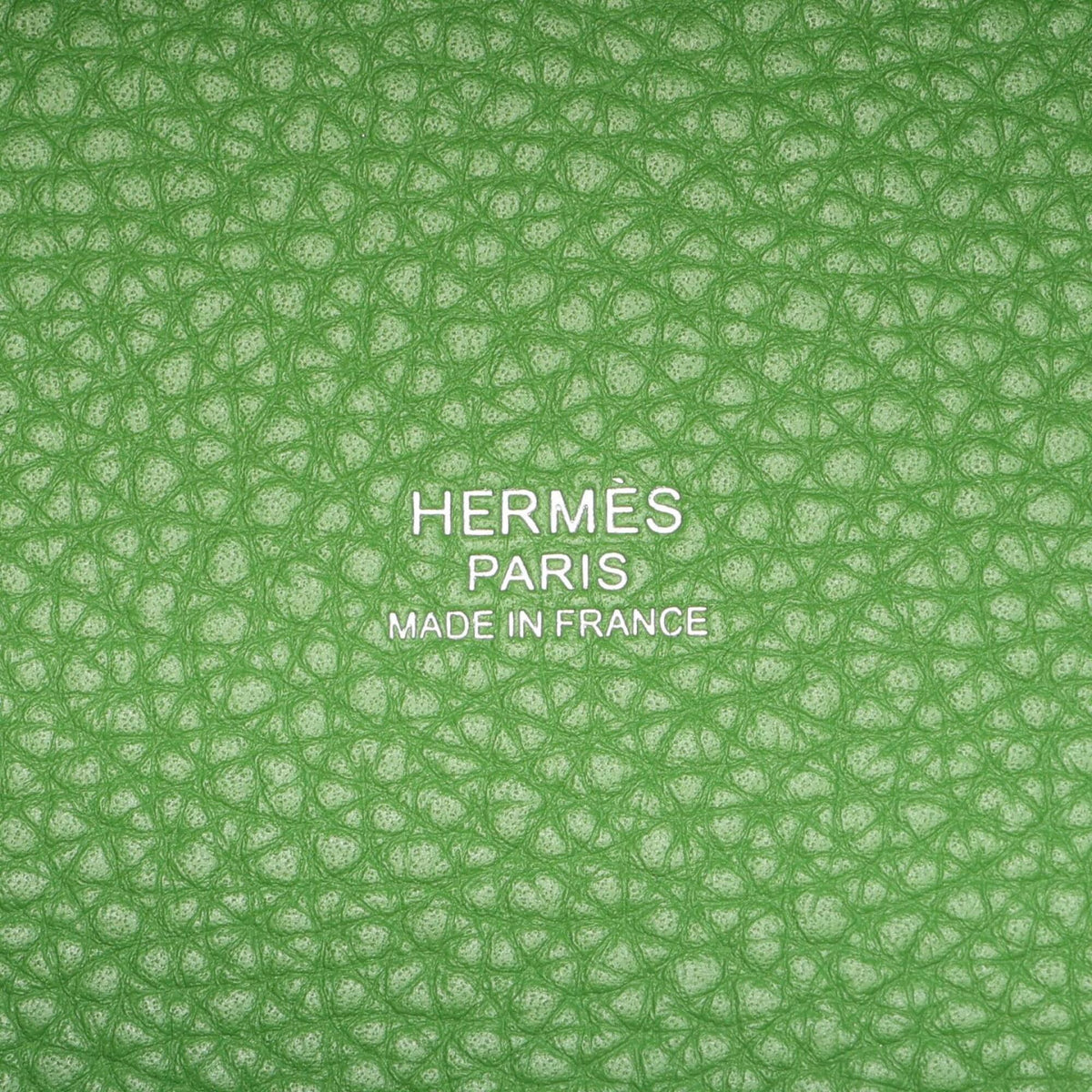 Hermes Blue Green Taurillon Clemence Leather Leather Handbag (Pre-Owned)