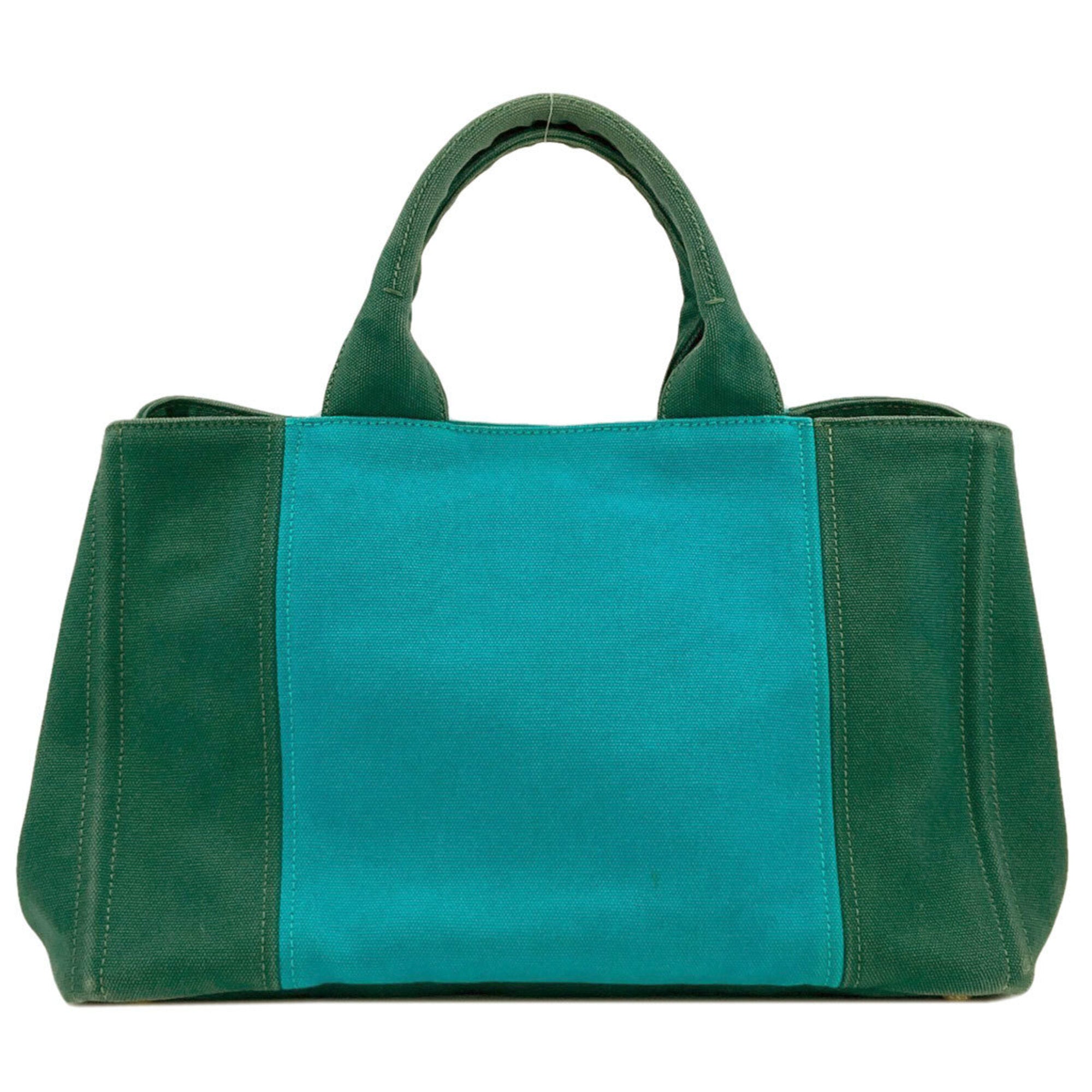 Prada Green Canvas Handbag (Pre-Owned)