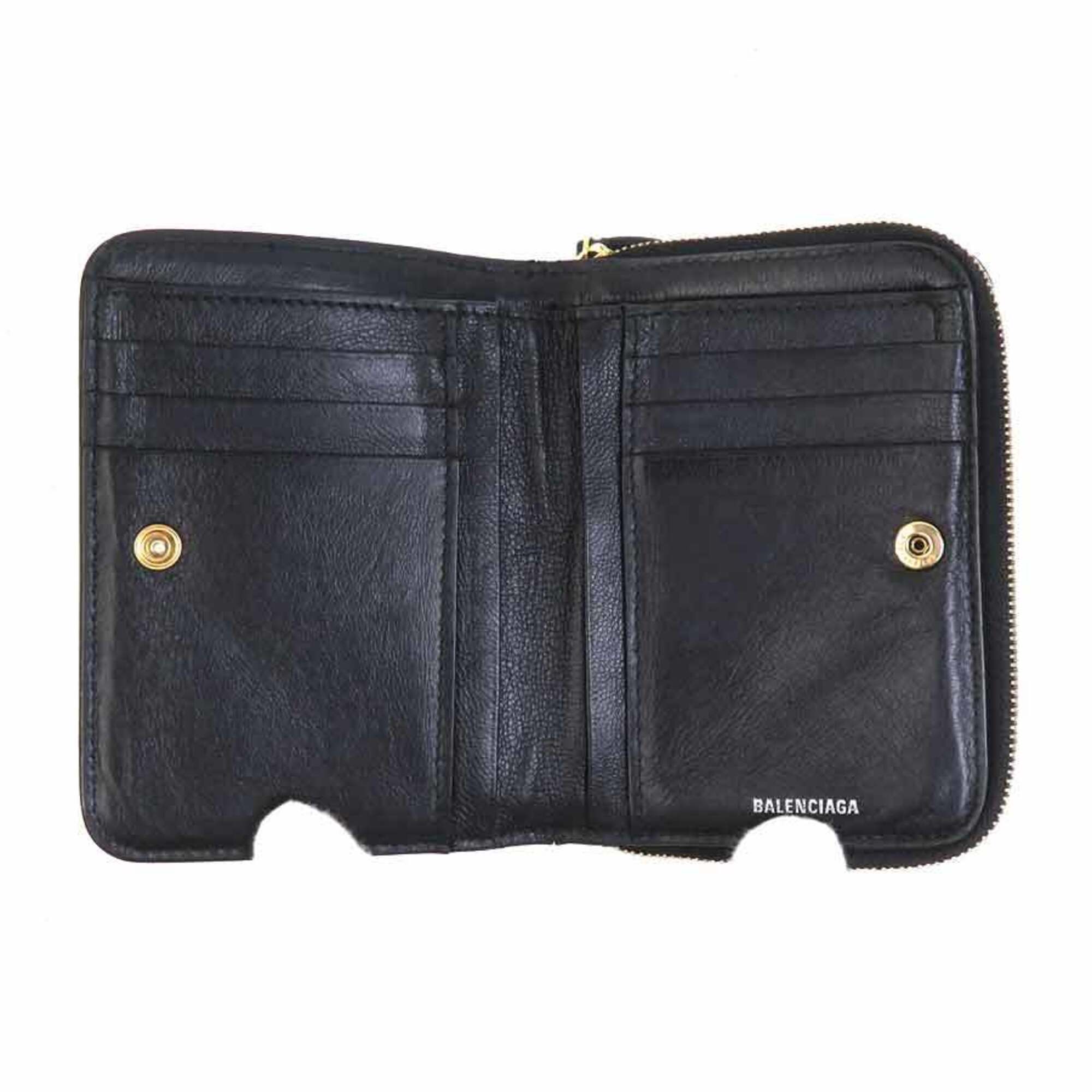 Balenciaga Black Leather Wallet (Bi-Fold) (Pre-Owned)