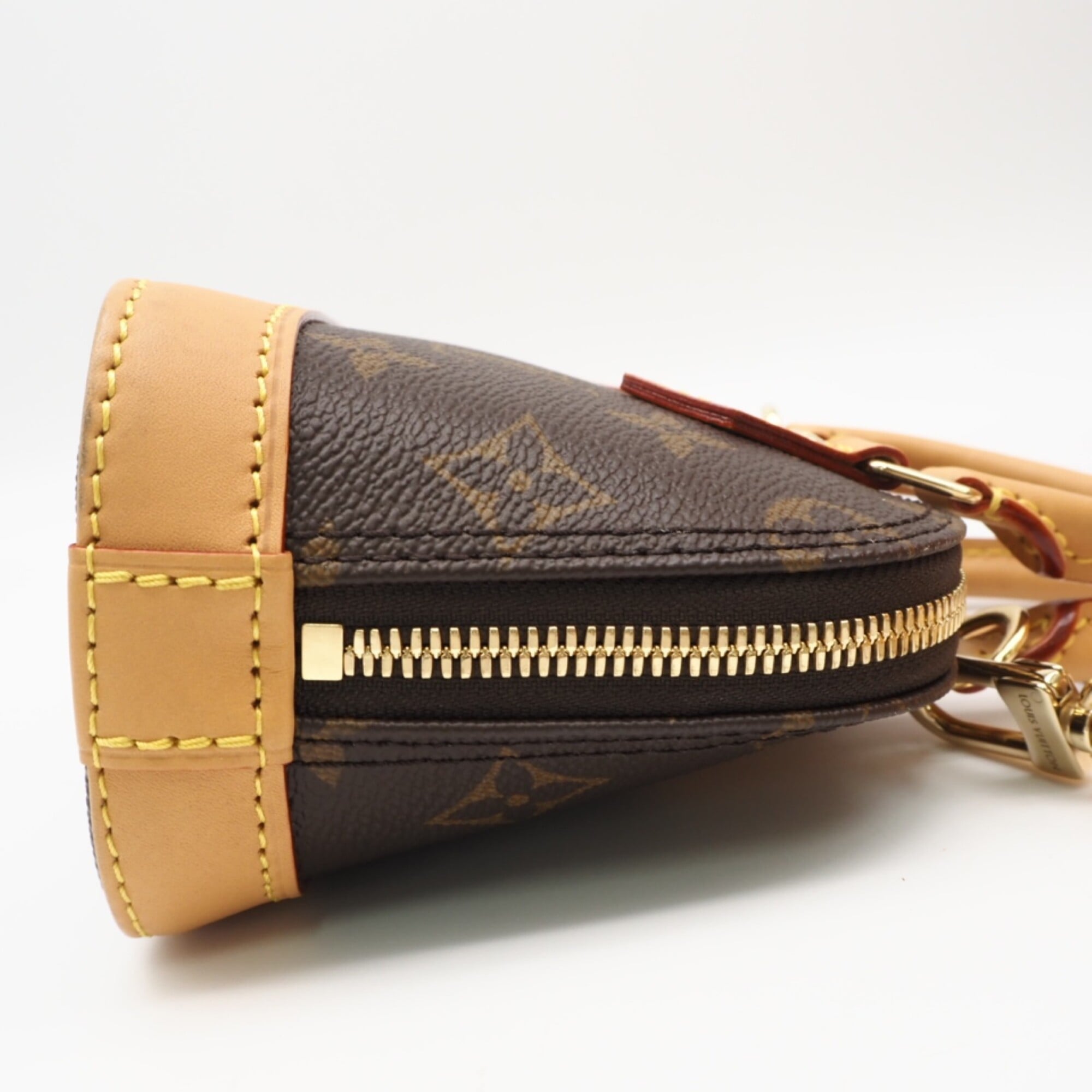 Louis Vuitton Monogram Beige Brown Coated Canvas Leather Shoulder Bag (Pre-Owned)