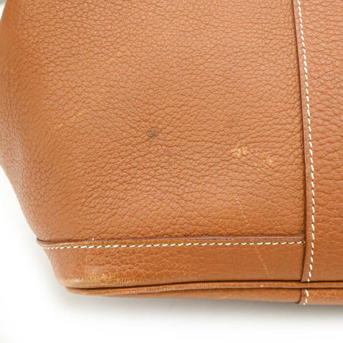 Hermes Brown Gold Negonda Leather Handbag Tote Bag (Pre-Owned)