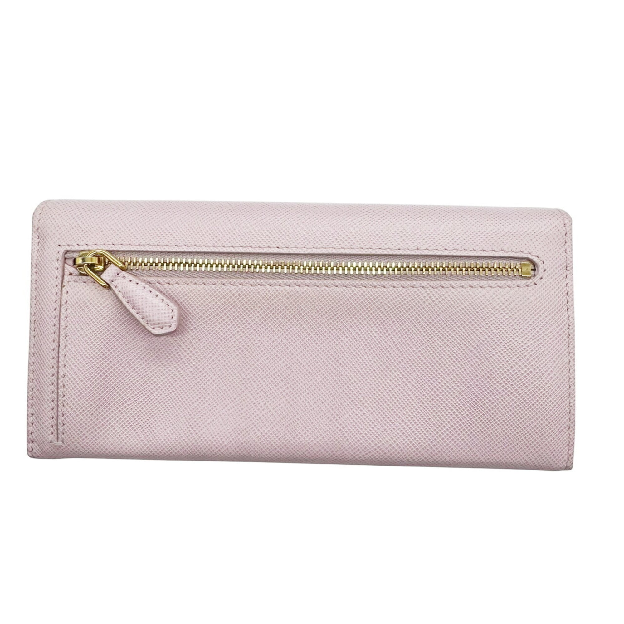 Prada Saffiano Pink Saffiano Long Wallet (Bi-Fold) (Pre-Owned)