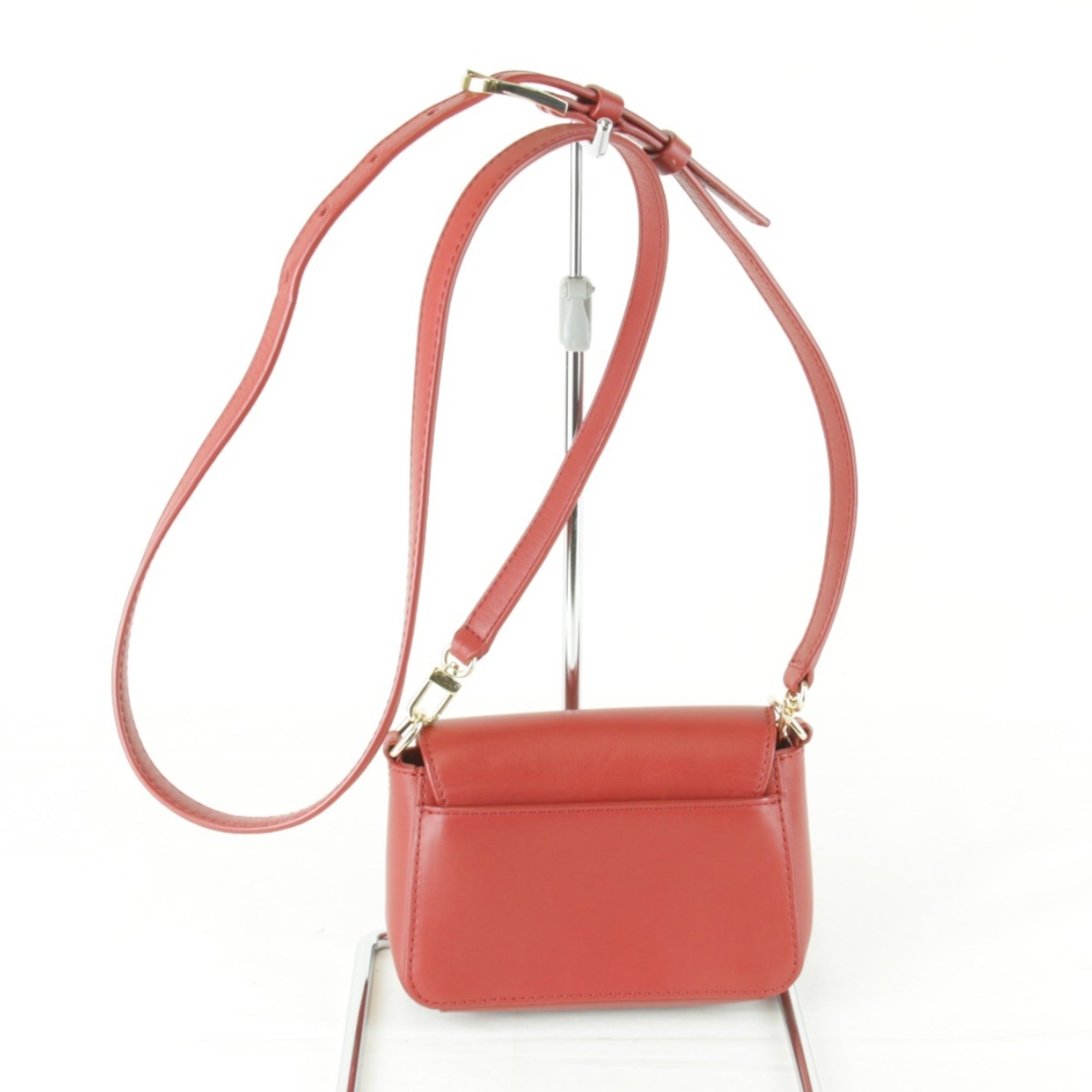 Tory Burch Red Color Leather Shoulder Bag (Pre-Owned)